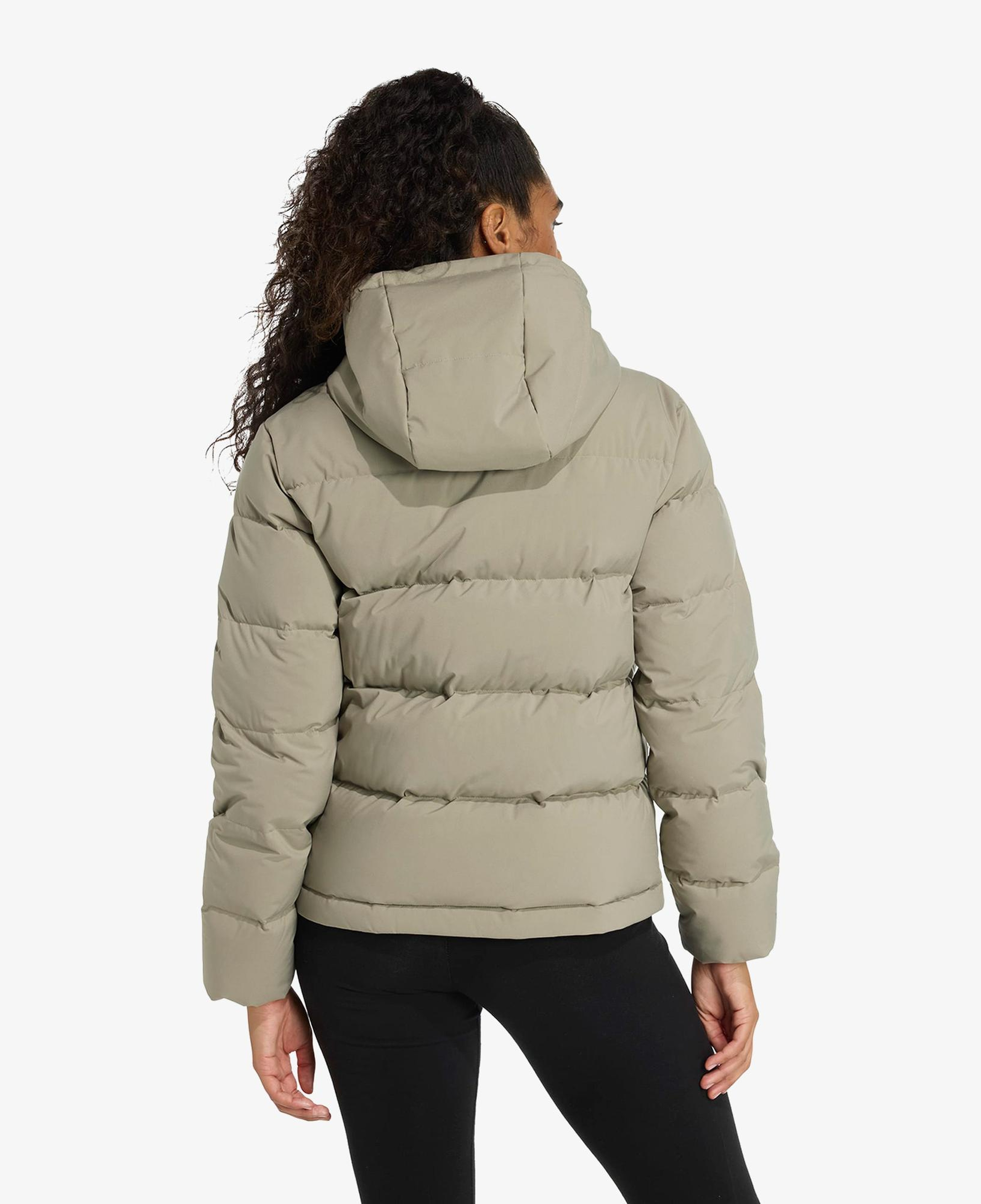 adidas Helionic Climawarm Dolgulu Kapüşonlu Kadın Yeşil Outdoor Montu