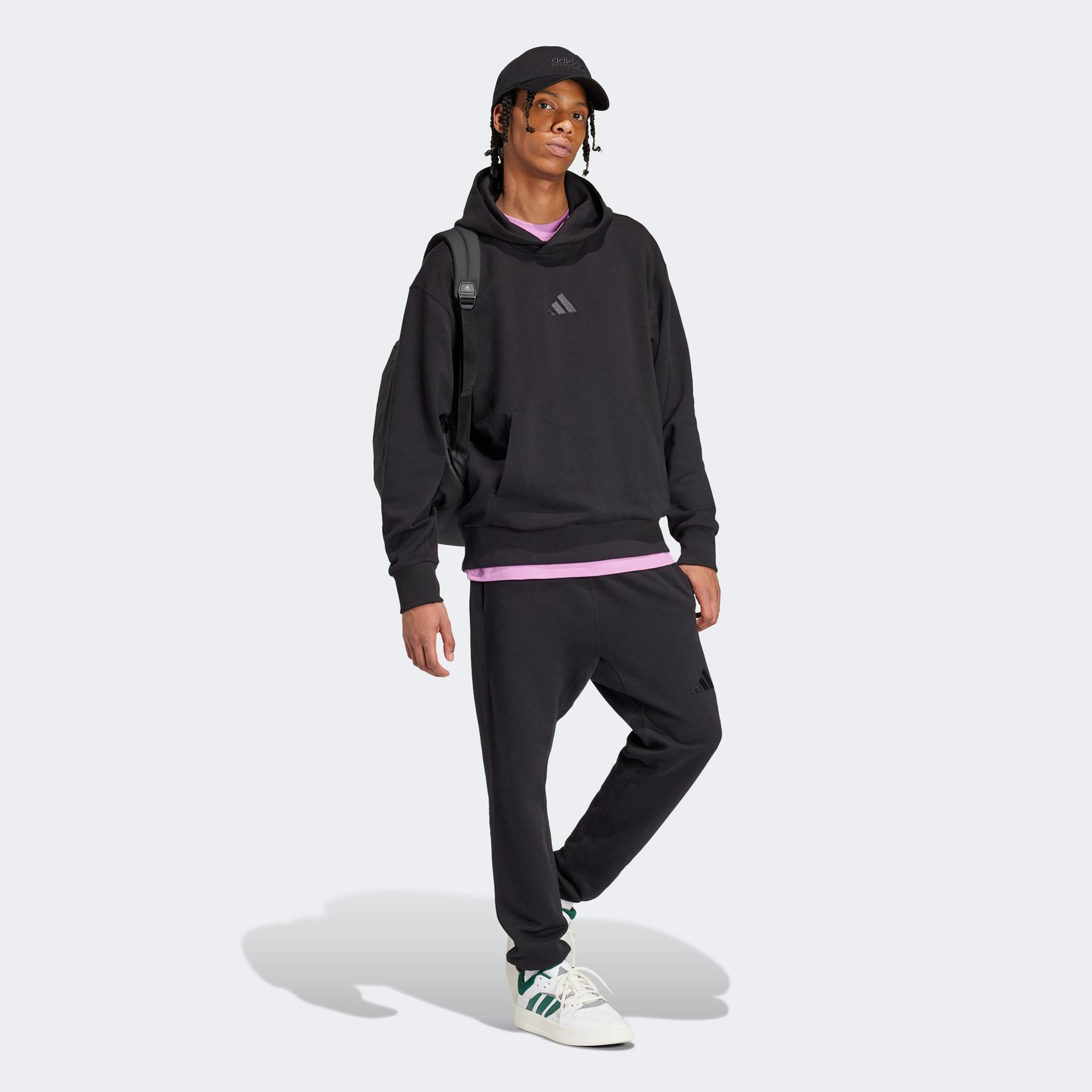 adidas All Szn French Terry Regular Tapered Erkek Siyah Eşofman Altı