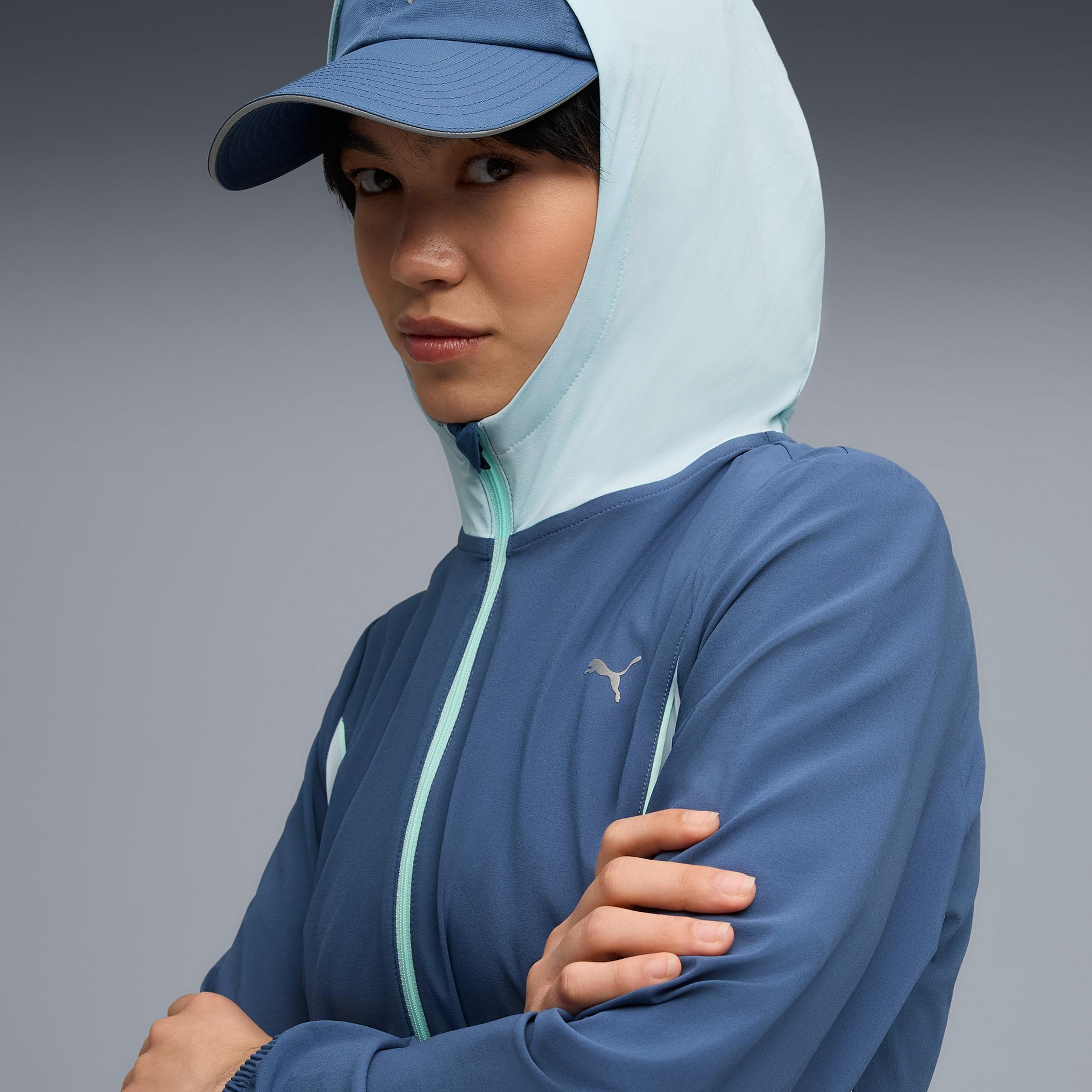 Puma Run Velocity Woven Kadın Lacivert Koşu Ceketi