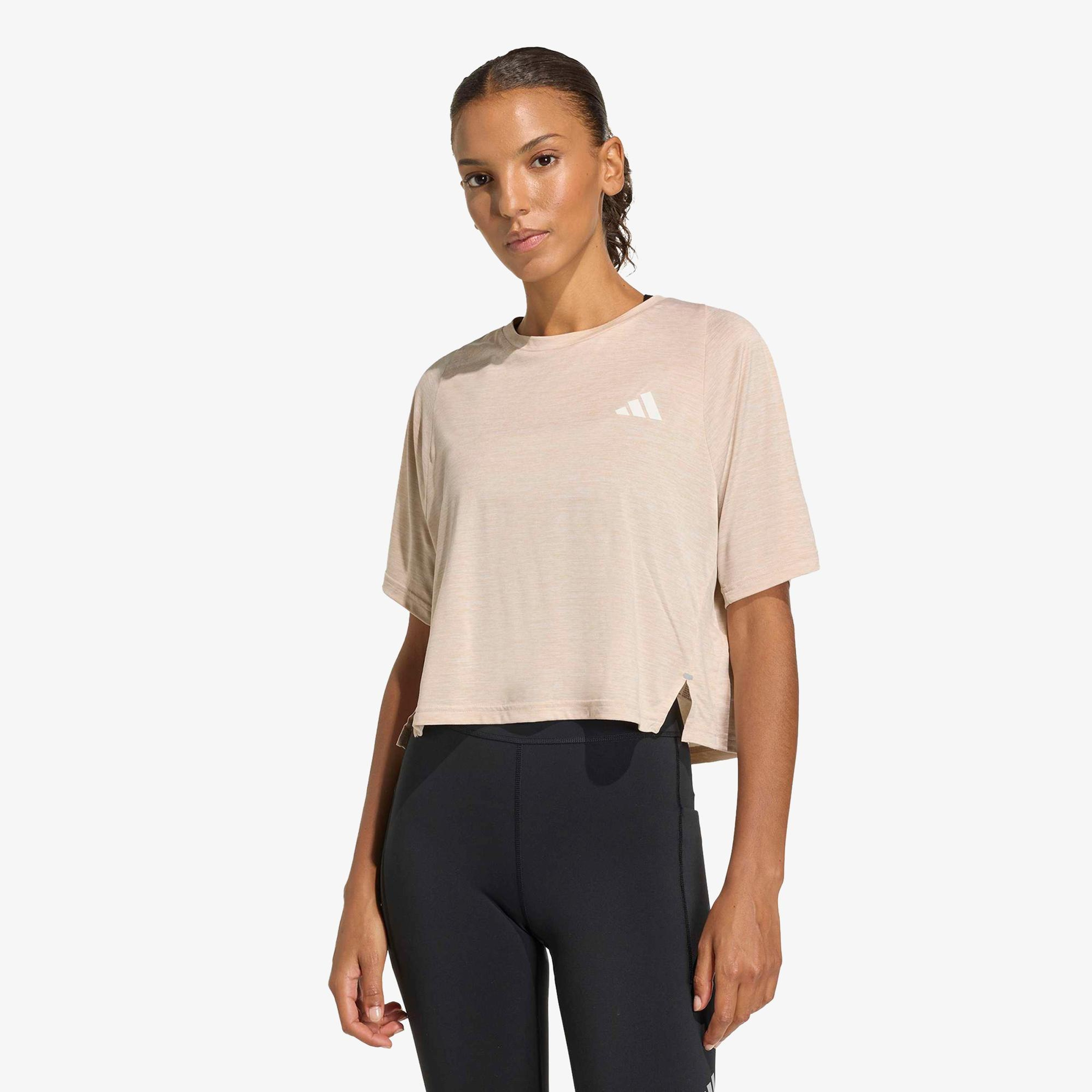 adidas Adi365 Soft Touch Kadın Bej Koşu T-Shirt