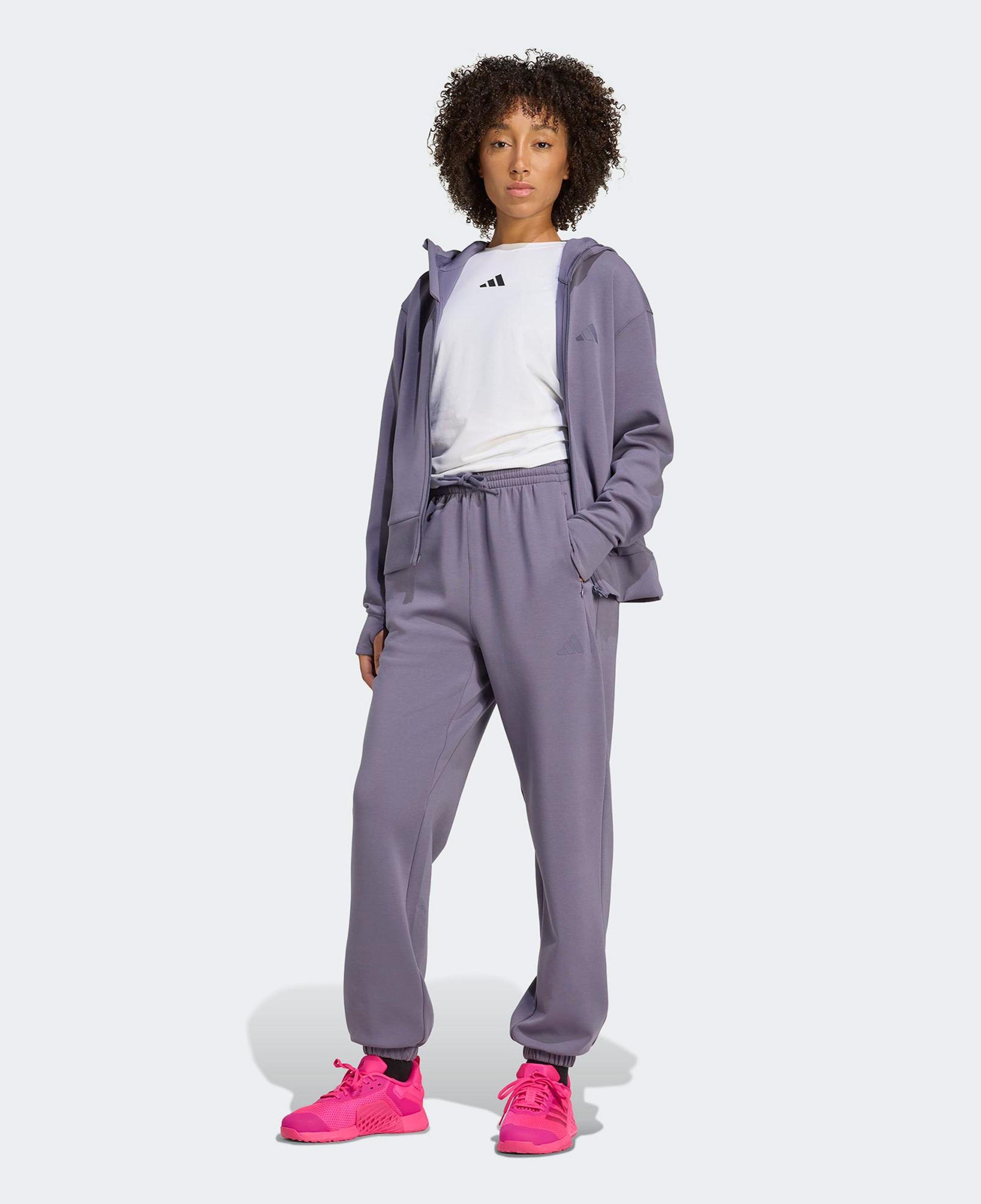 adidas Designed For Training Warm Up Kadın Mor Antrenman Eşofman Altı