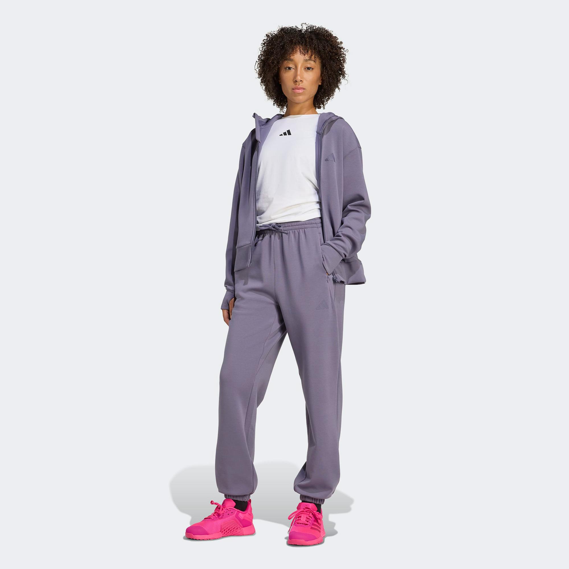 adidas Designed For Training Warm Up Kadın Mor Antrenman Eşofman Altı