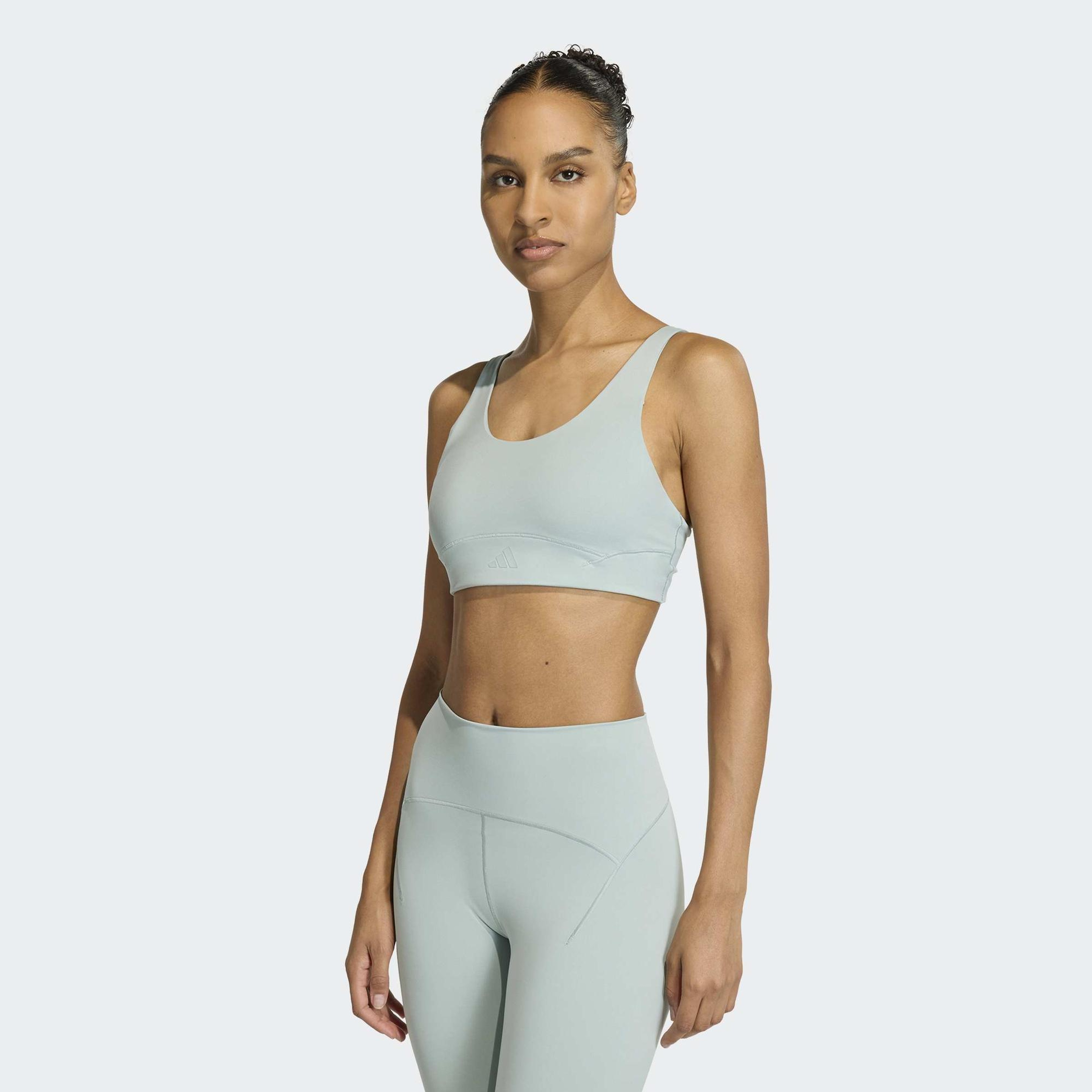 adidas All Me Luxe Medium Support Kadın Yeşil Antrenman Bra