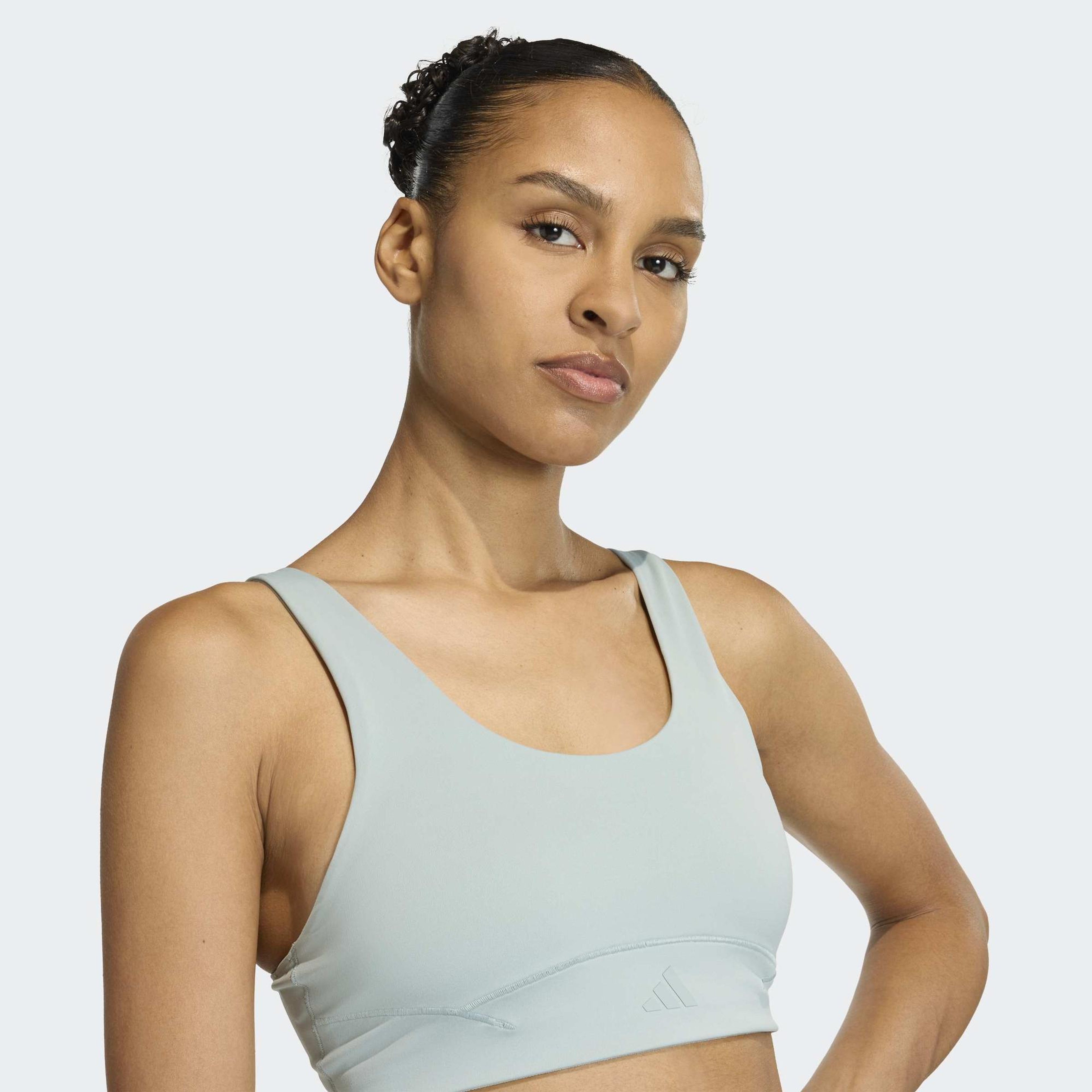 adidas All Me Luxe Medium Support Kadın Yeşil Antrenman Bra