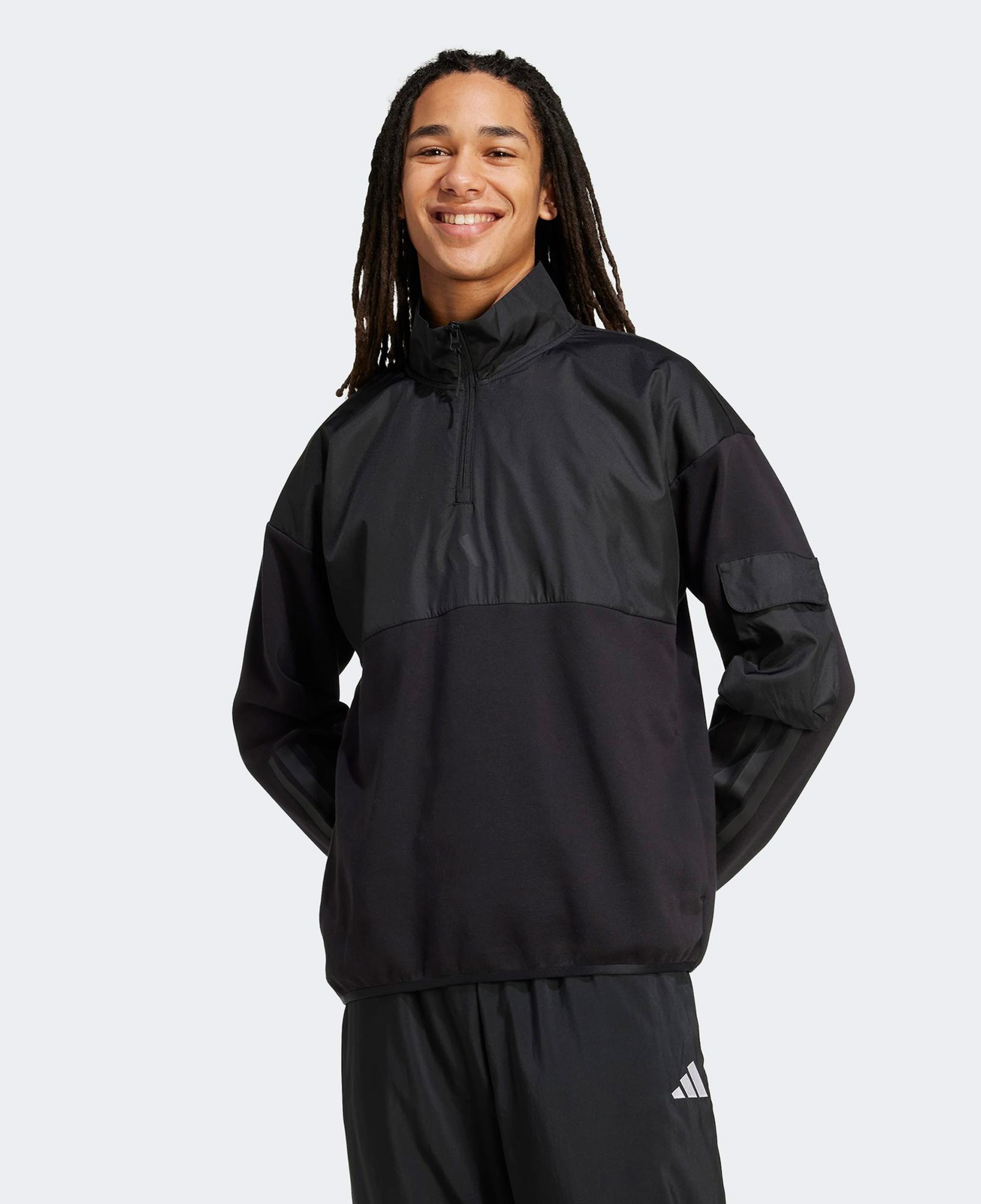 adidas City Tech Utility Half Zip 
 Erkek Siyah Sweatshirt