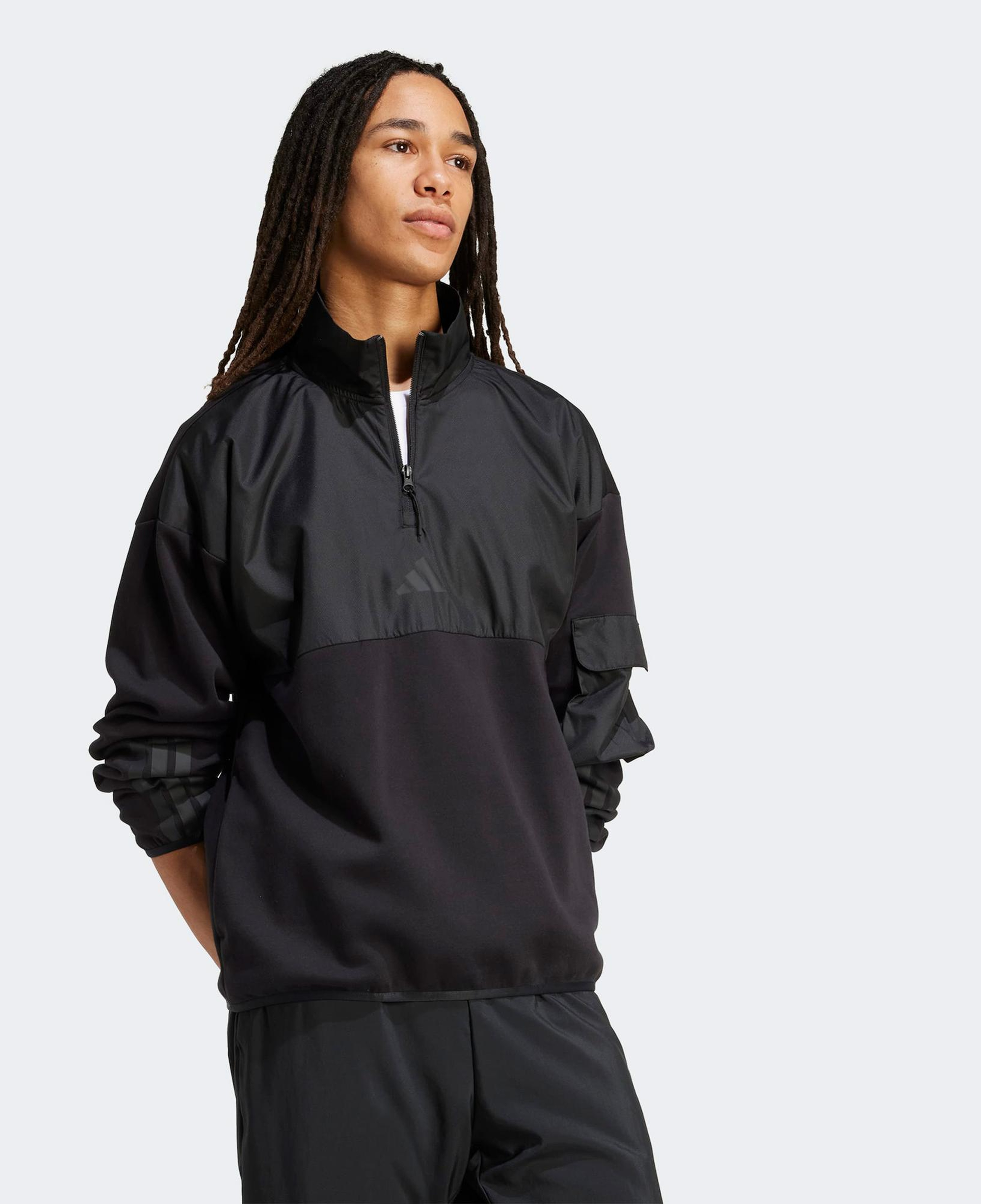 adidas City Tech Utility Half Zip 
 Erkek Siyah Sweatshirt