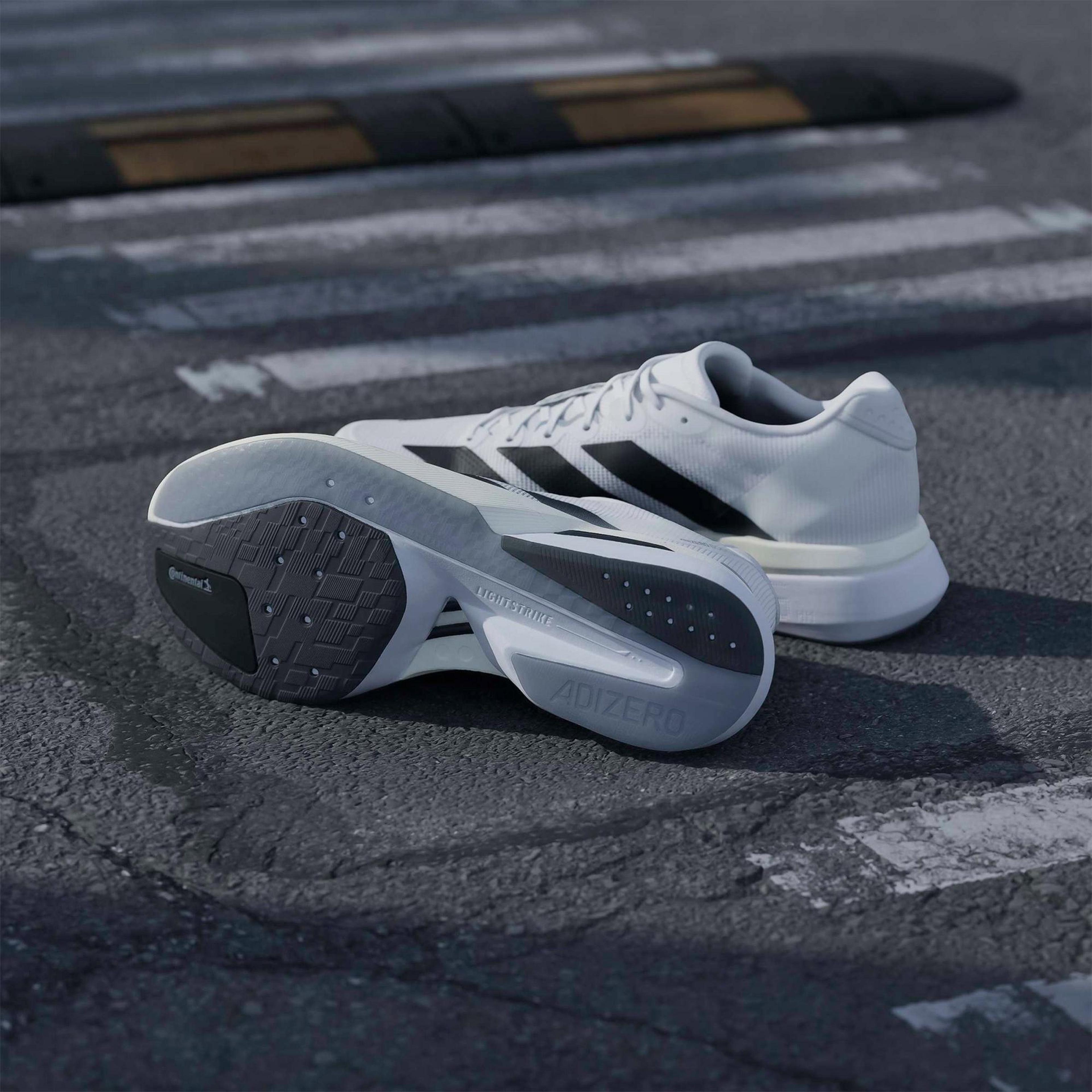 adidas Adizero Boston 13 Erkek Beyaz Koşu Ayakkabısı