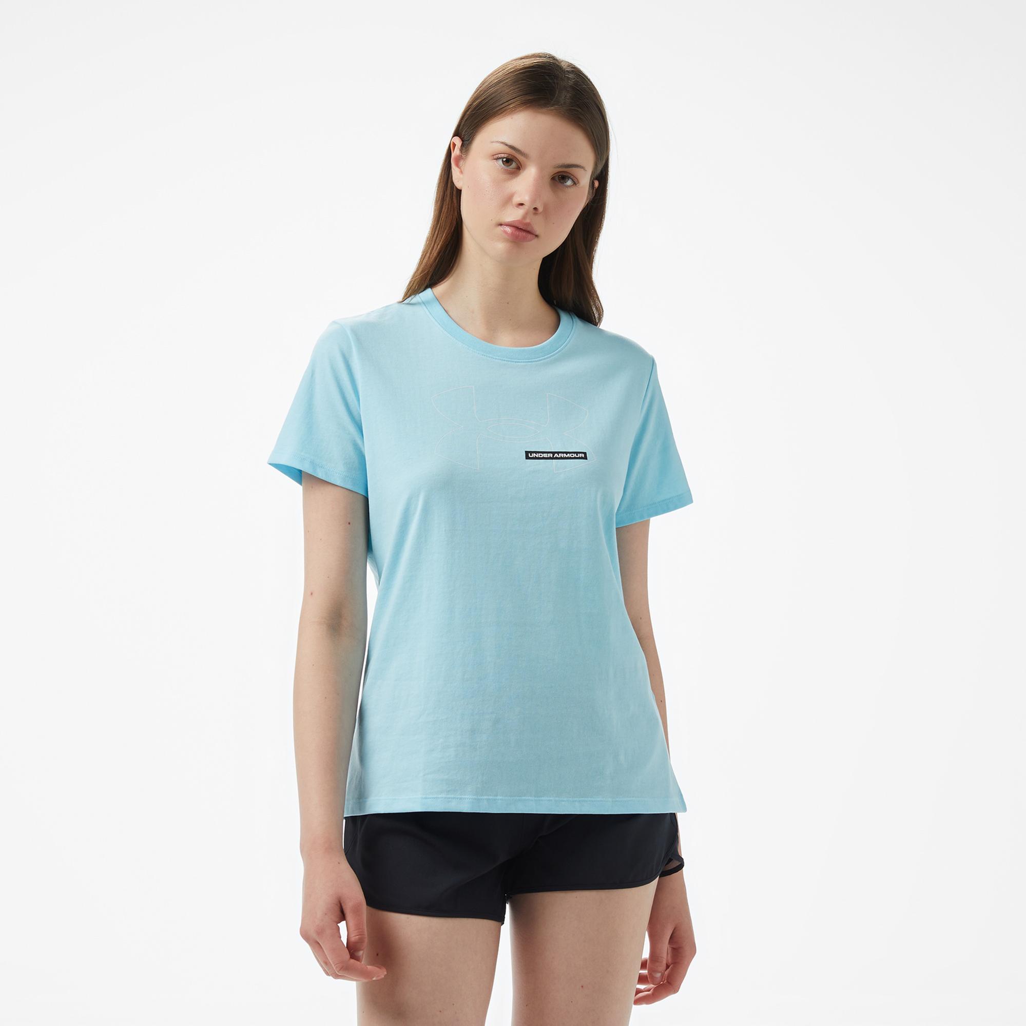 Under Armour Rival Outline Ss Kadın Gri T-Shirt