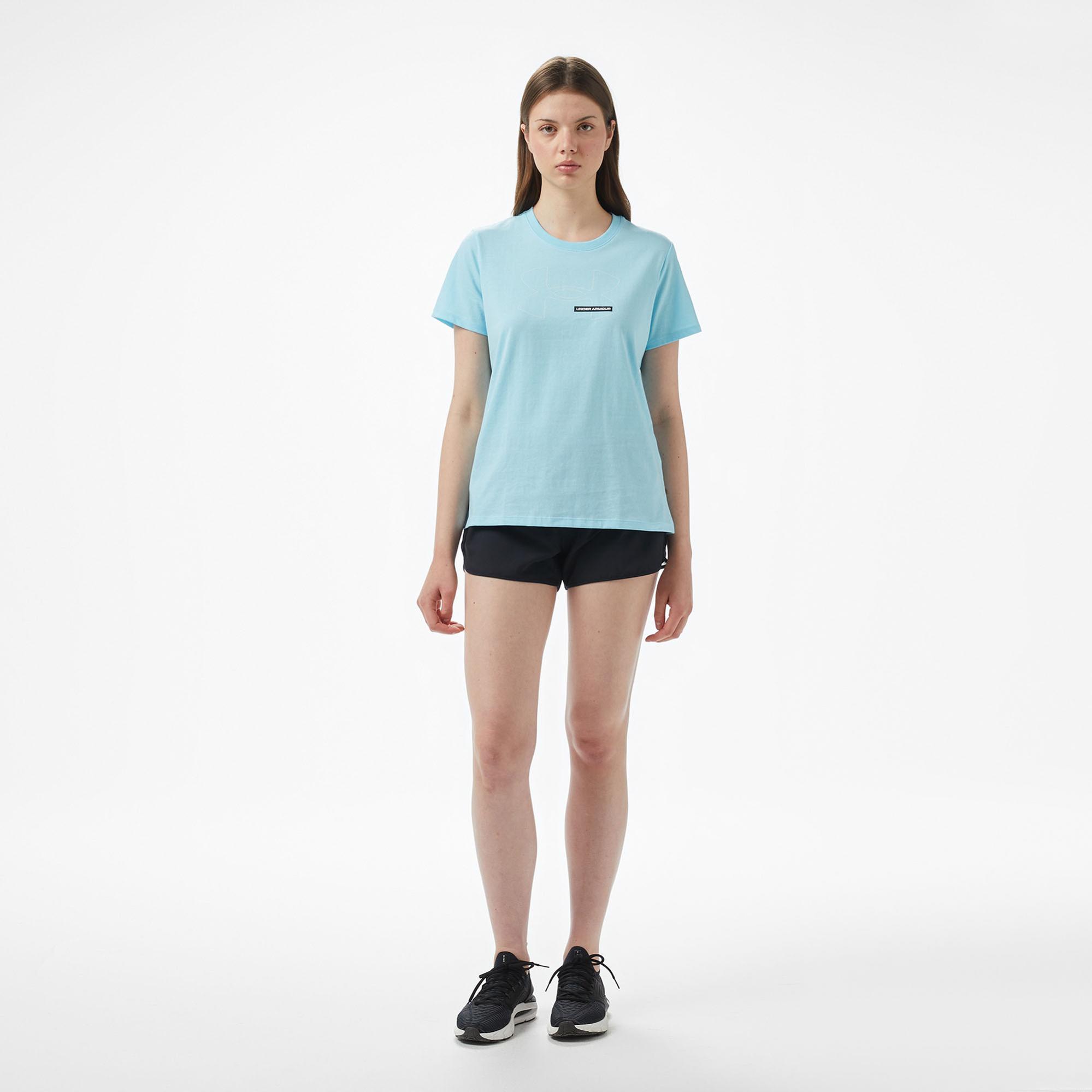 Under Armour Rival Outline Ss Kadın Gri T-Shirt