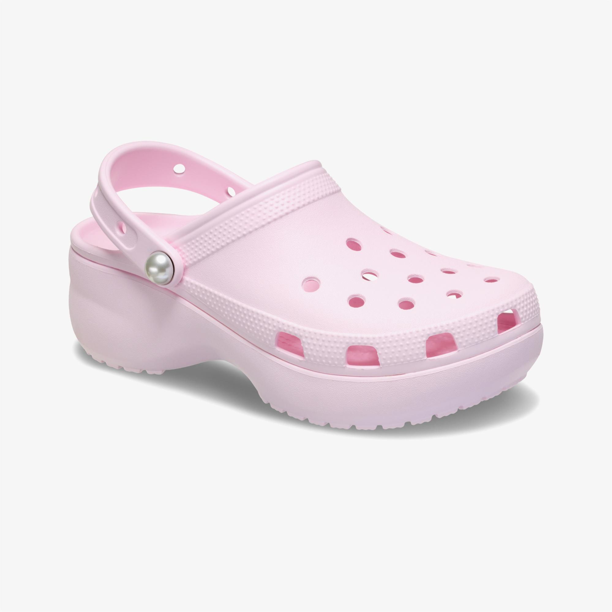 Crocs Classic Platform Pearl Clog Kadın Pembe Terlik