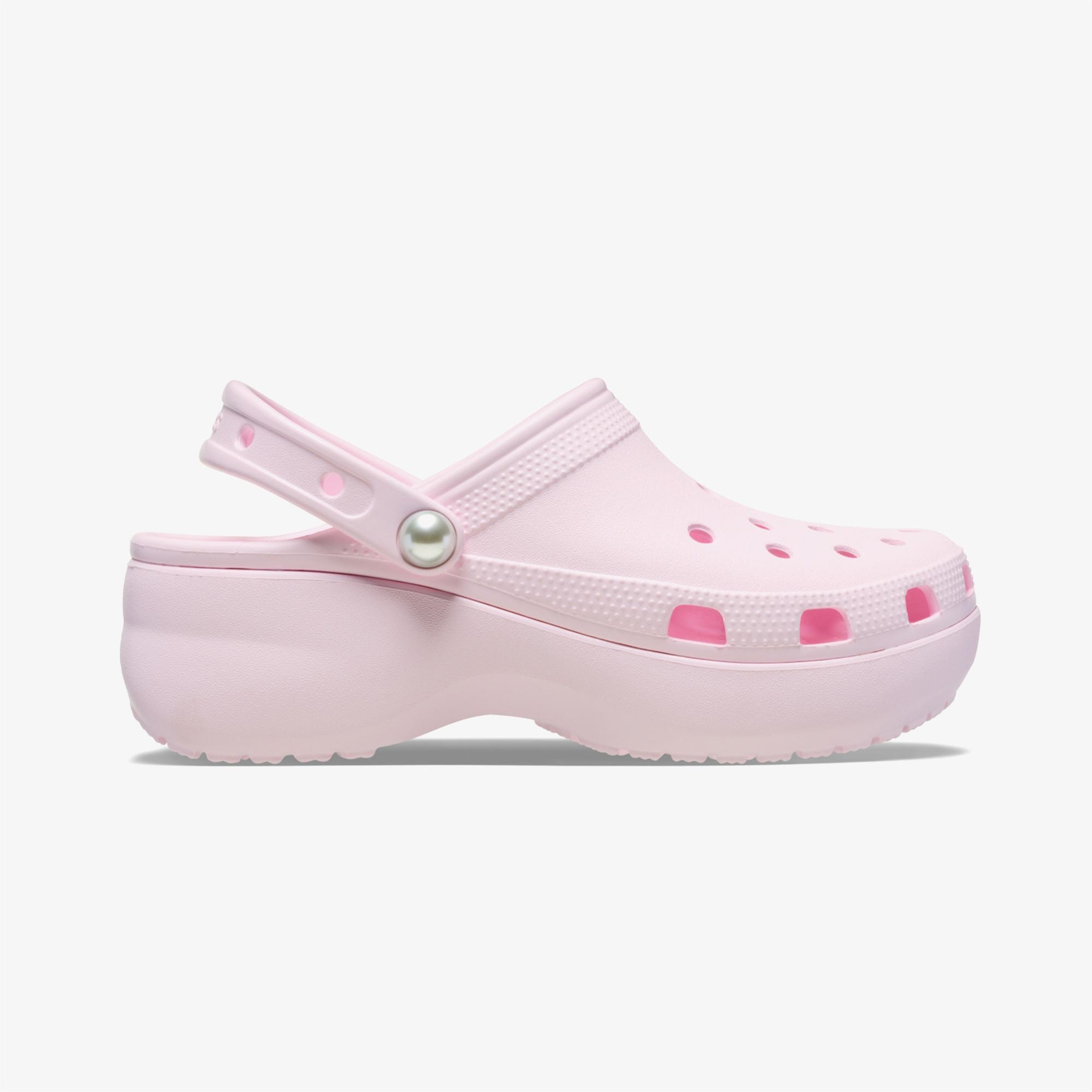 Crocs Classic Platform Pearl Clog Kadın Pembe Terlik
