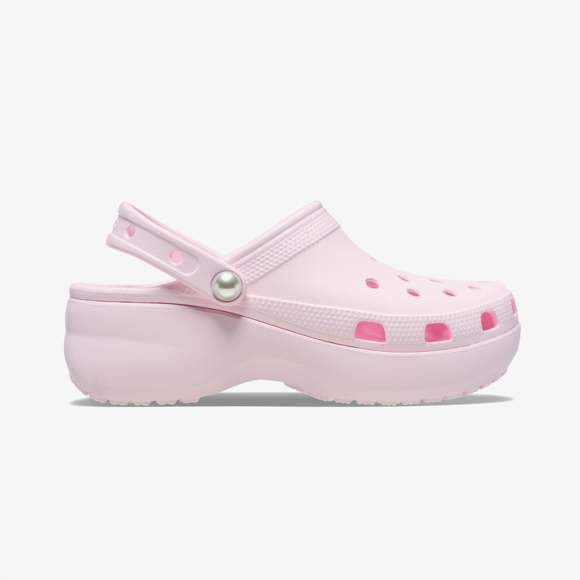 Crocs Classic Platform Pearl Clog Kadın Pembe Terlik