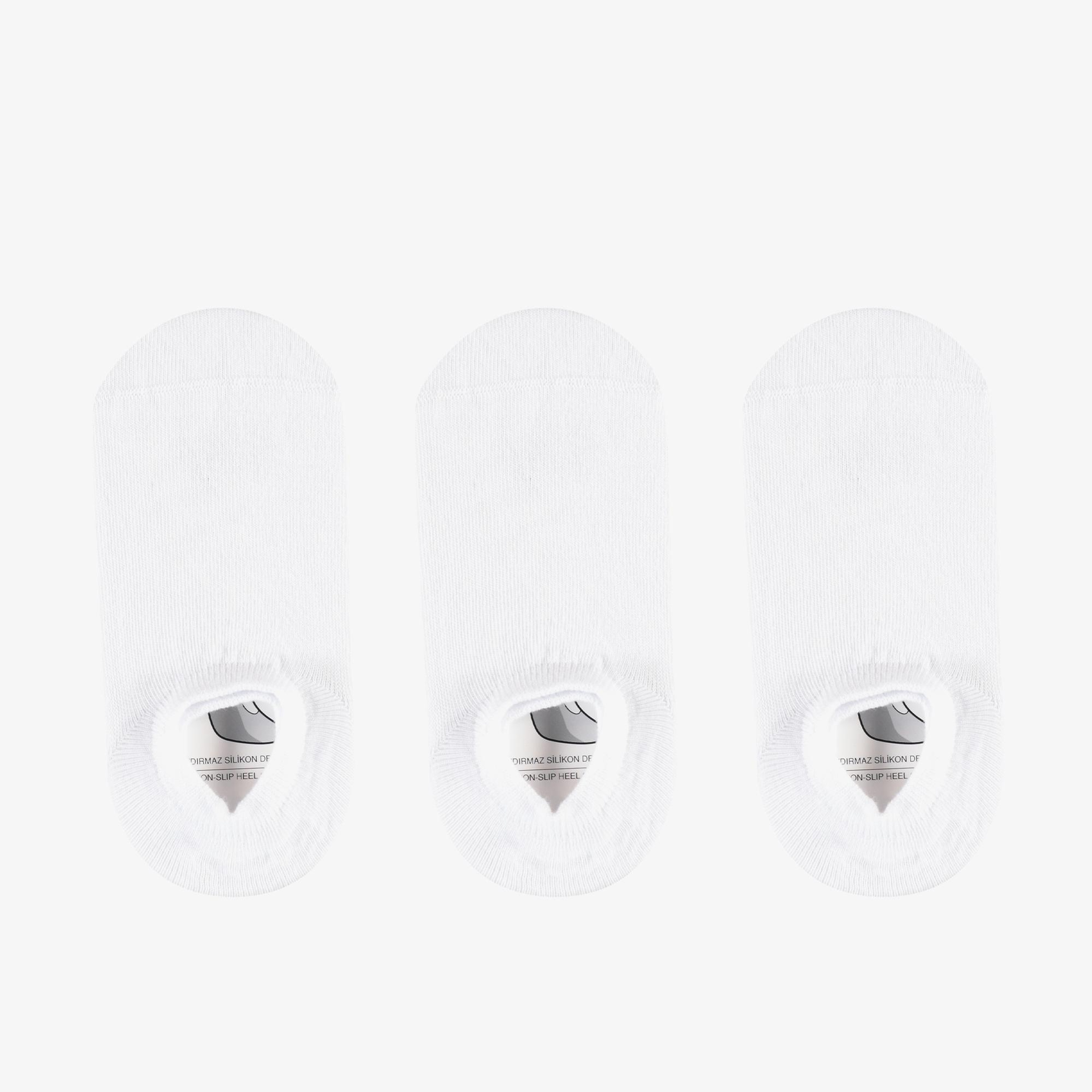 UNITED4 Unisex Beyaz 3'lü Babet Çorap