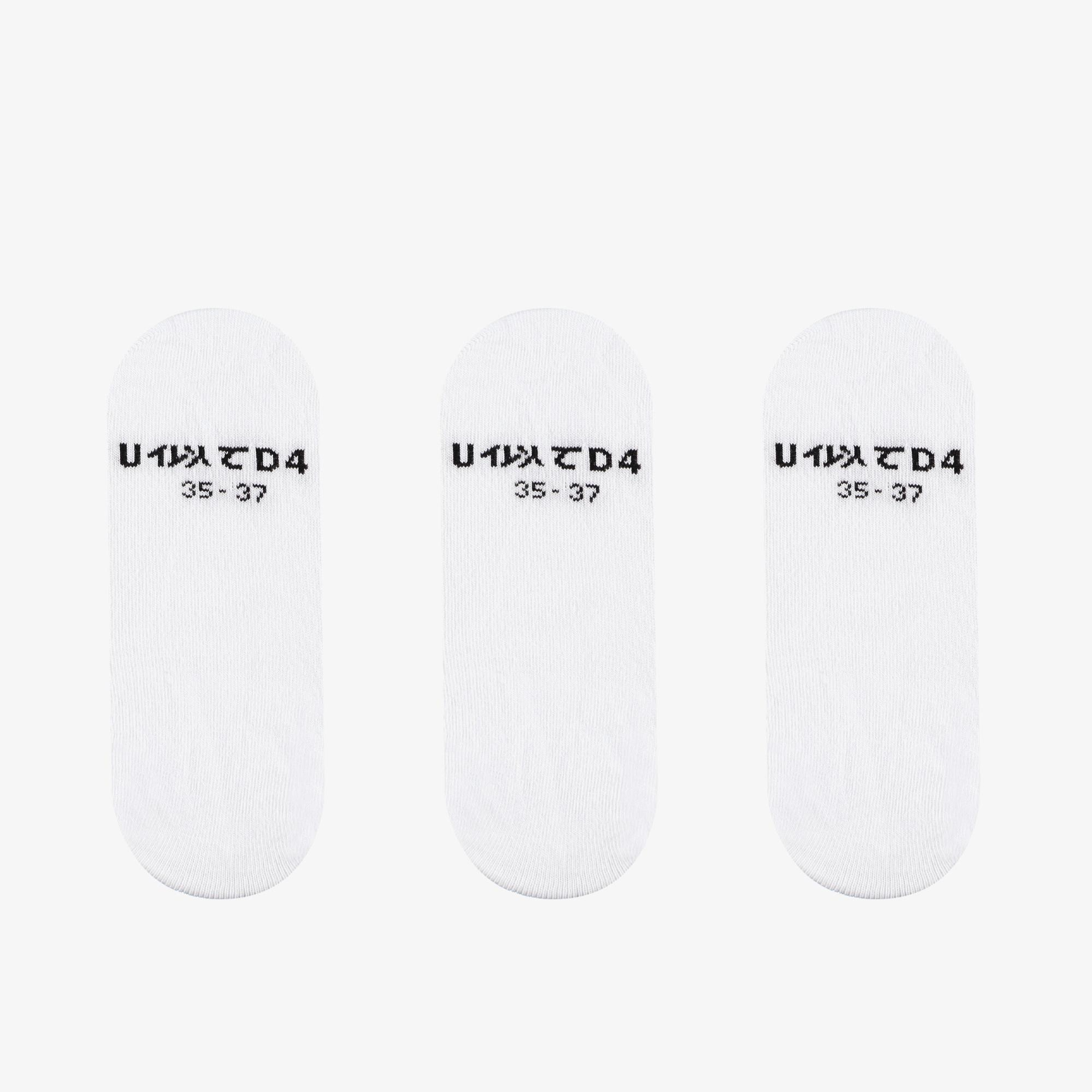UNITED4 Unisex Beyaz 3'lü Babet Çorap