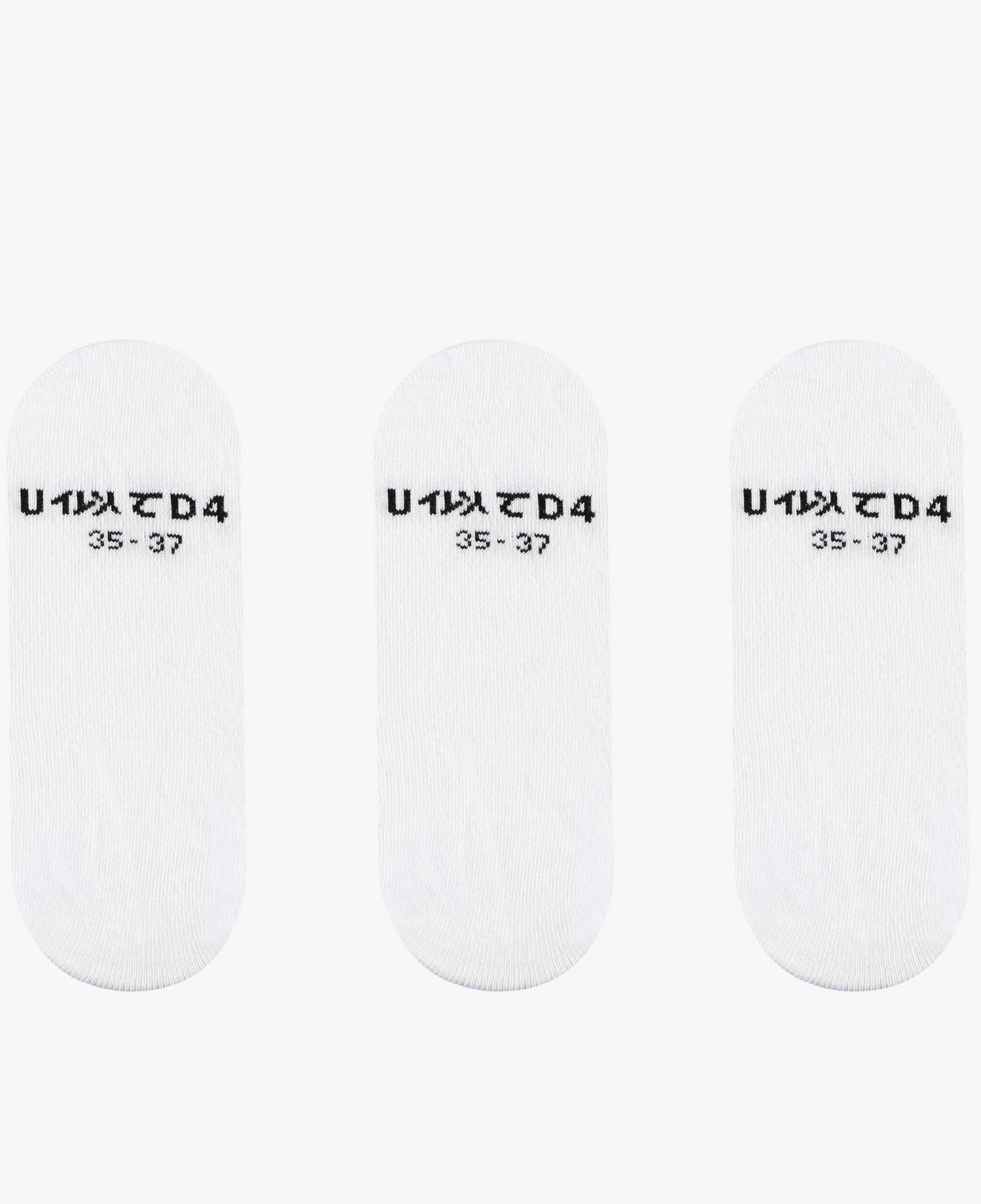 UNITED4 Unisex Beyaz 3'lü Babet Çorap