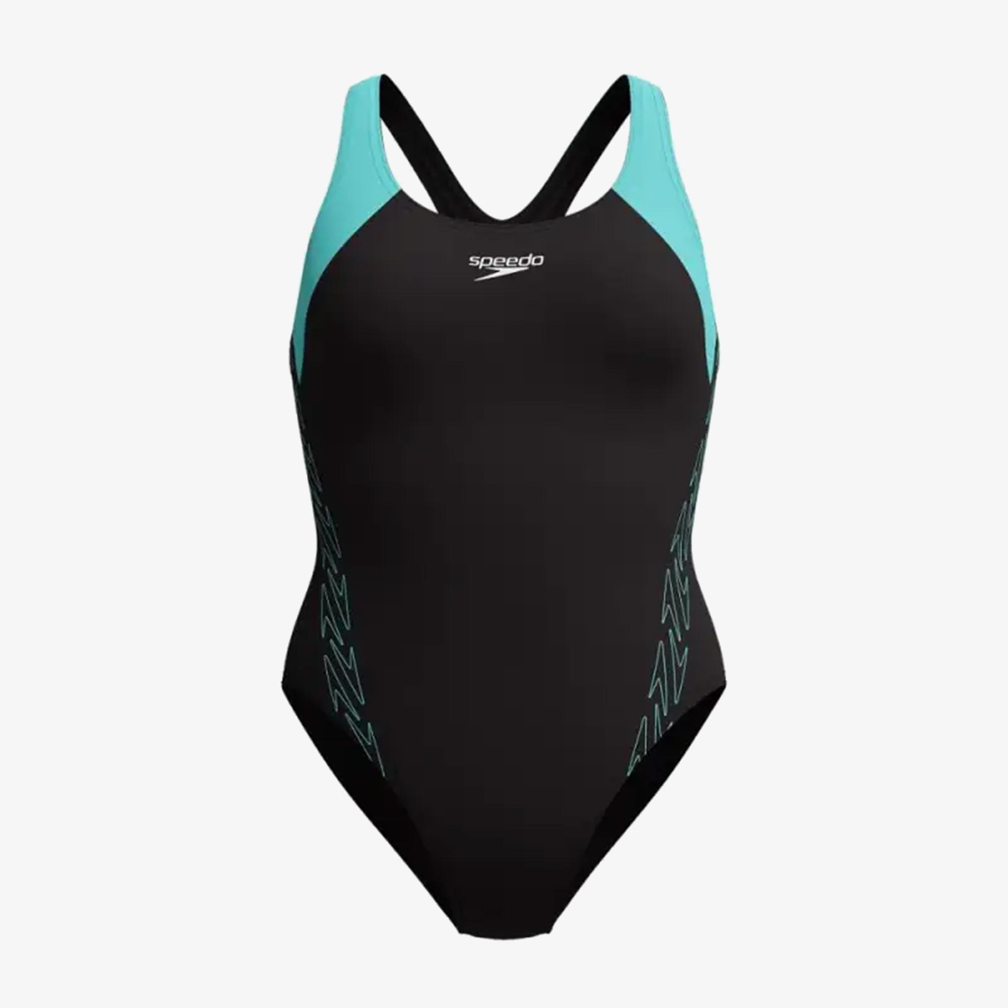 Speedo Hyprbm Splc Rcrbck 1Pc Af Kadın Mavi Mayo