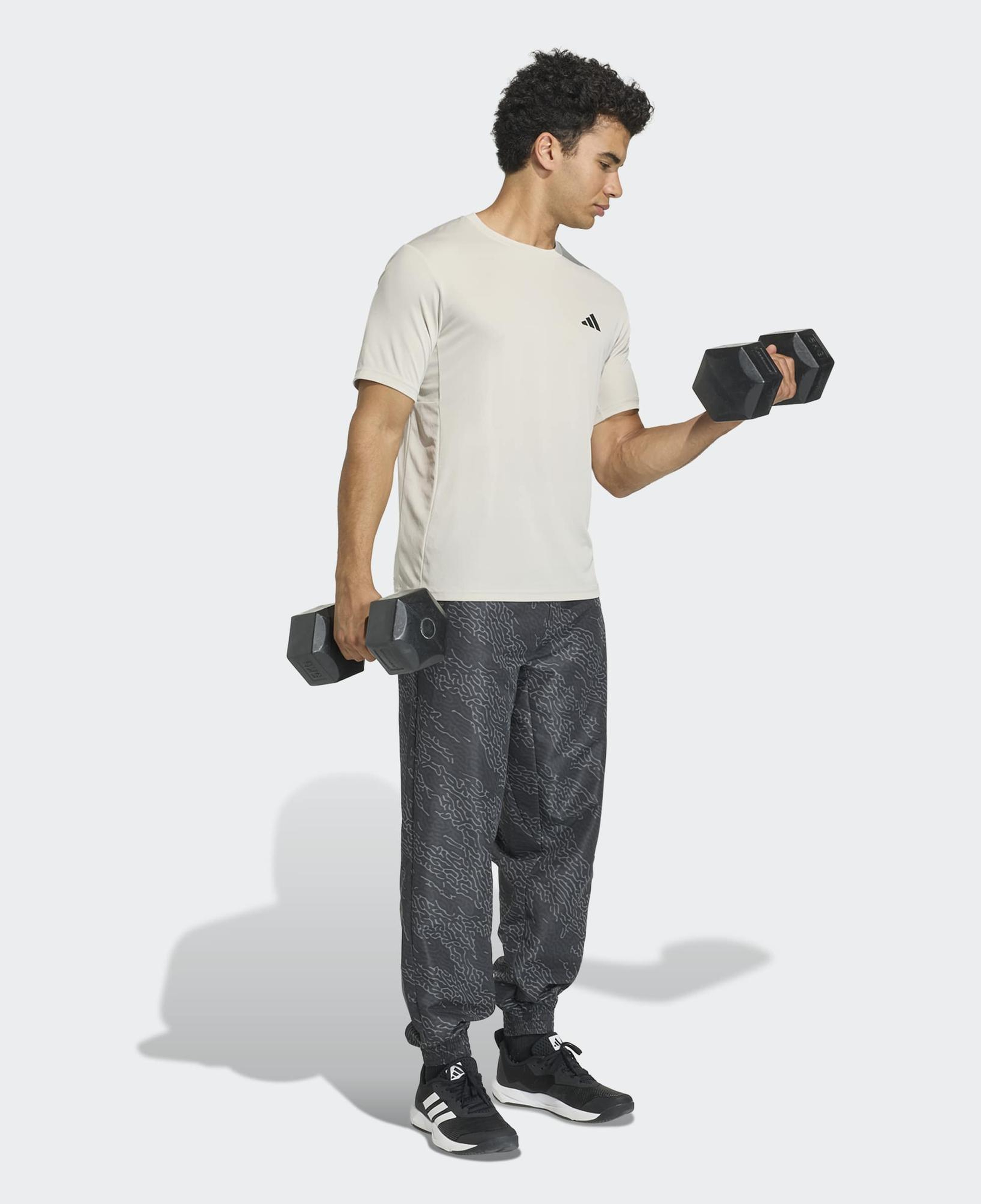 adidas Workout Essentials Base Erkek Bej Antrenman T-Shirt