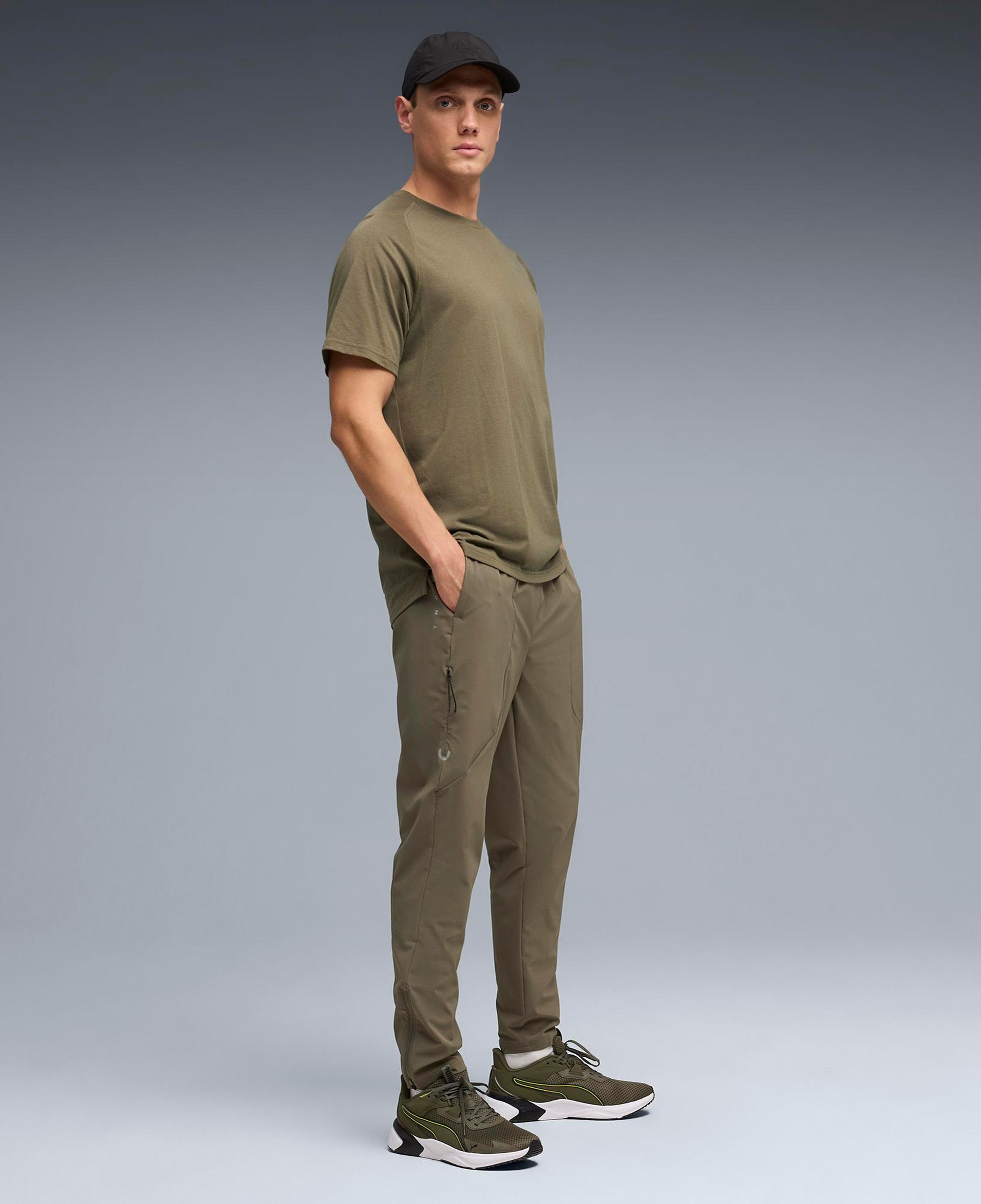 Puma Pwrtrain Triblend Erkek Haki Antrenman T-Shirt