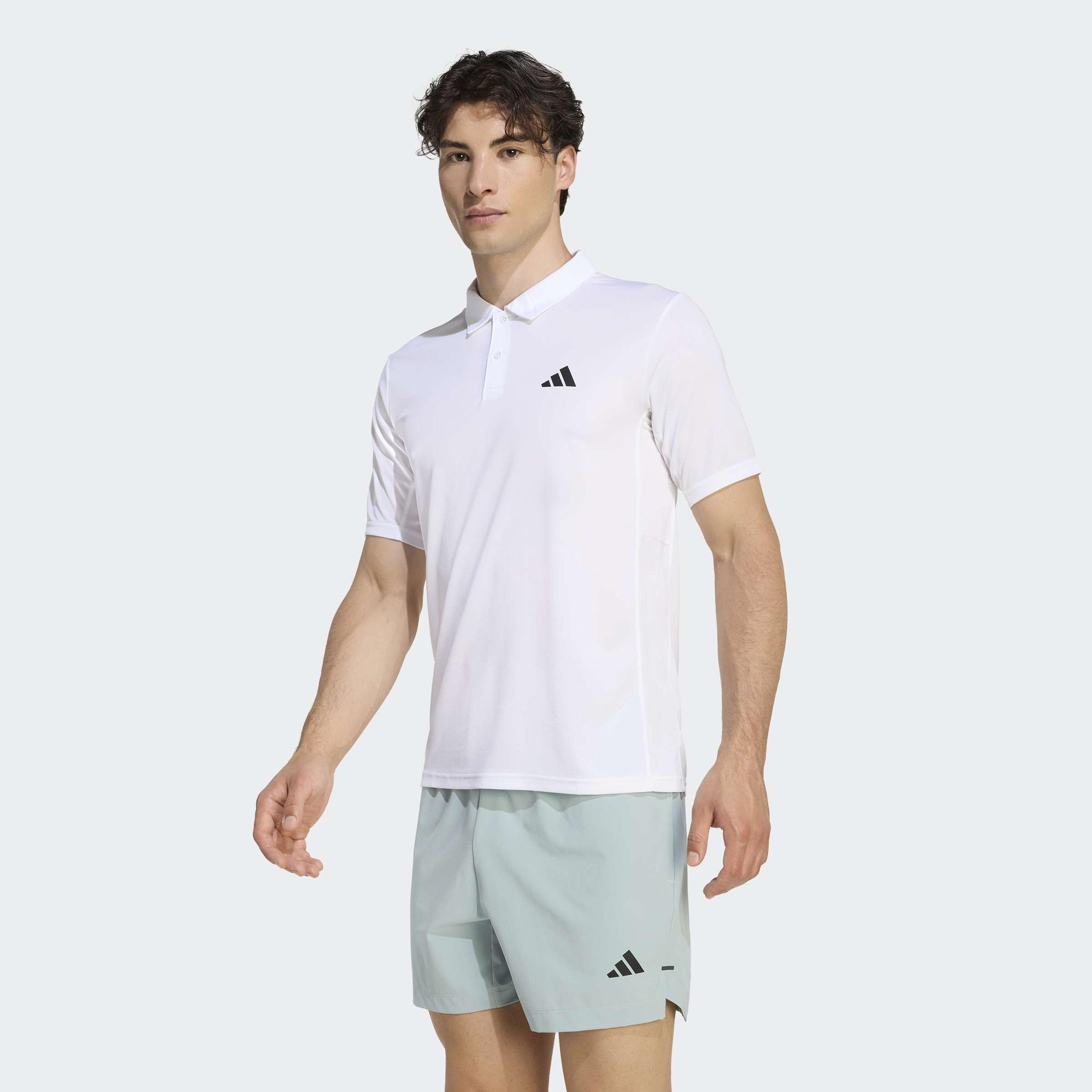 adidas We Bas Erkek Beyaz Antrenman Polo