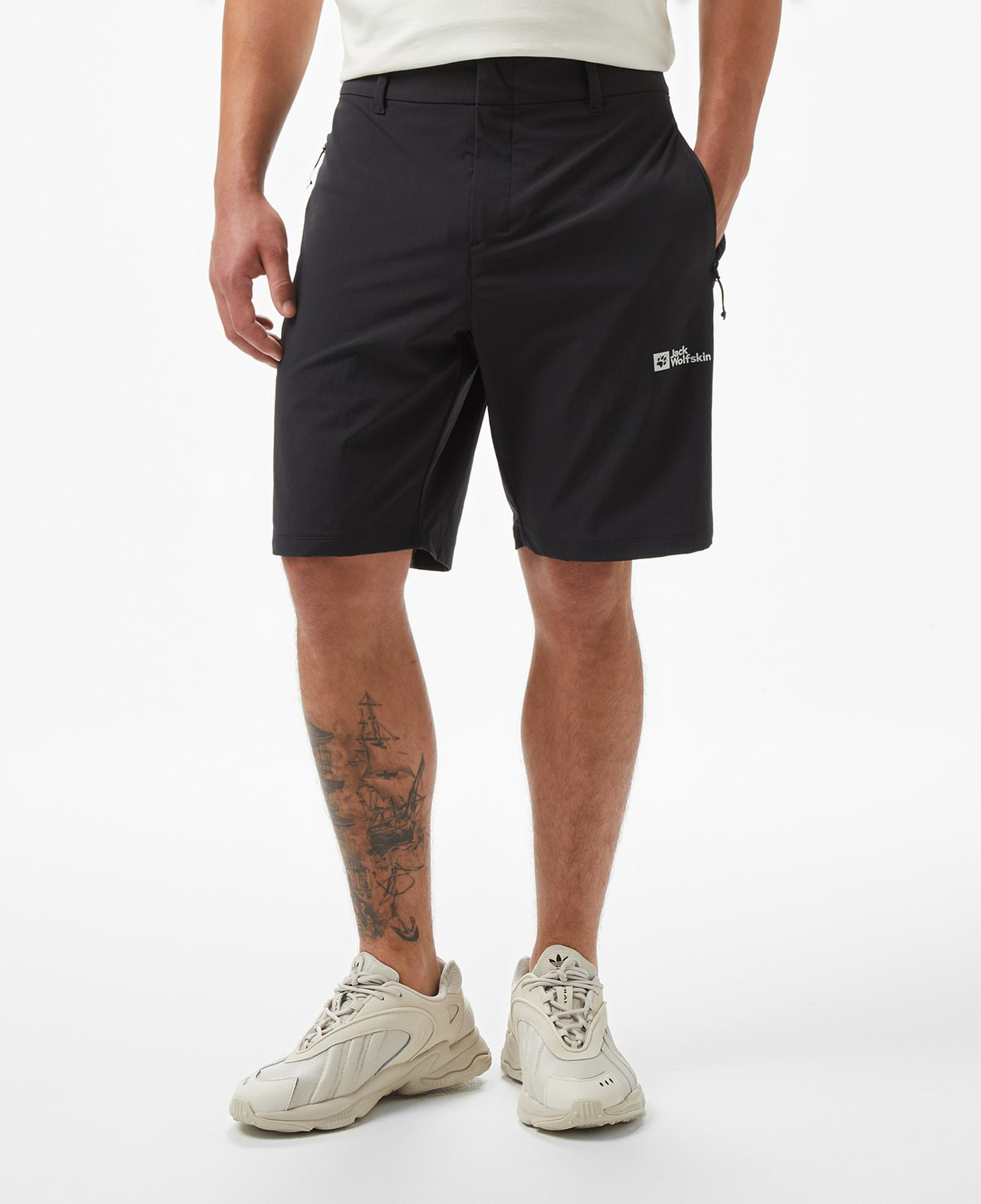 Jack Wolfskin Regular Fit Erkek Siyah Outdoor Şort