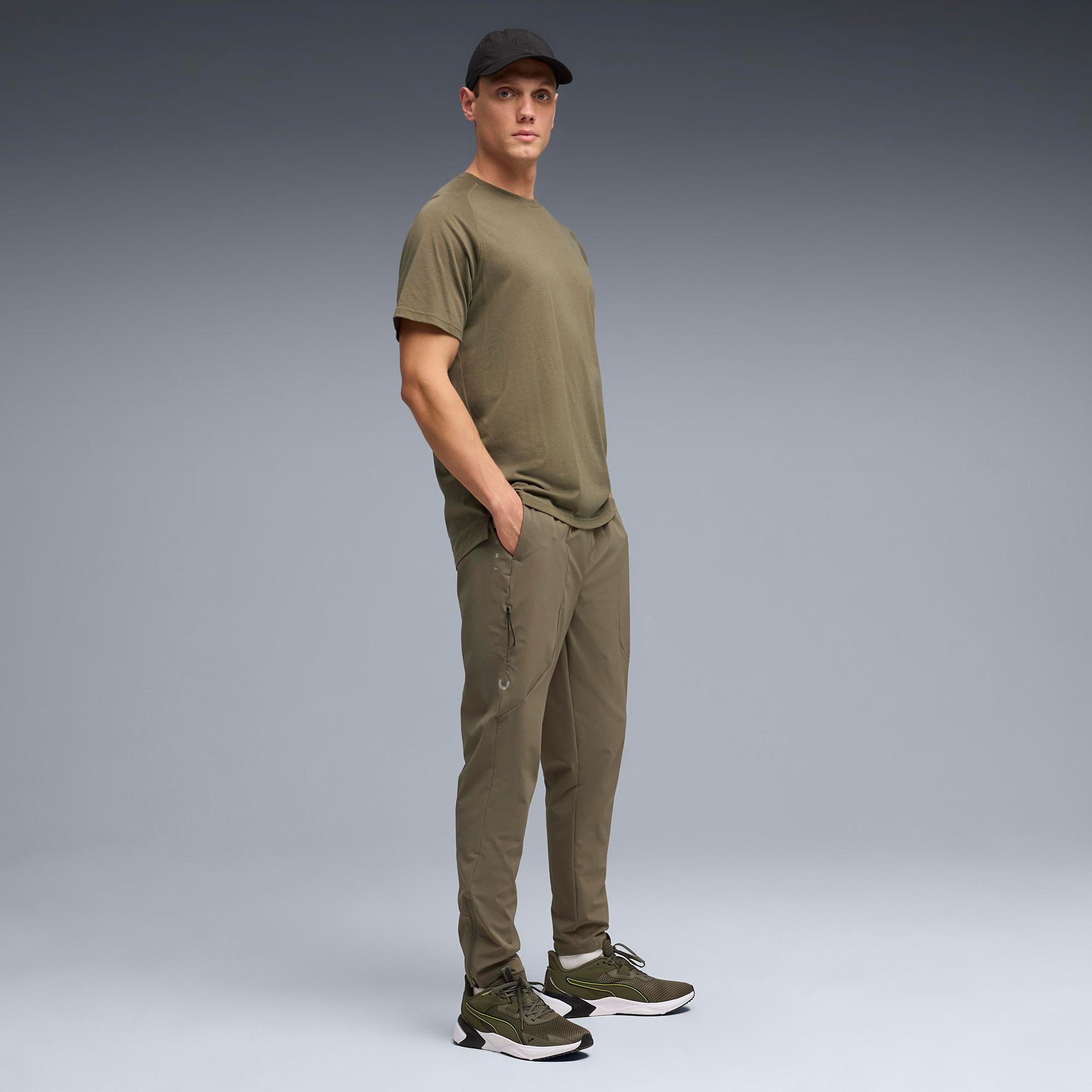 Puma Pwrtrain Triblend Erkek Haki Antrenman T-Shirt