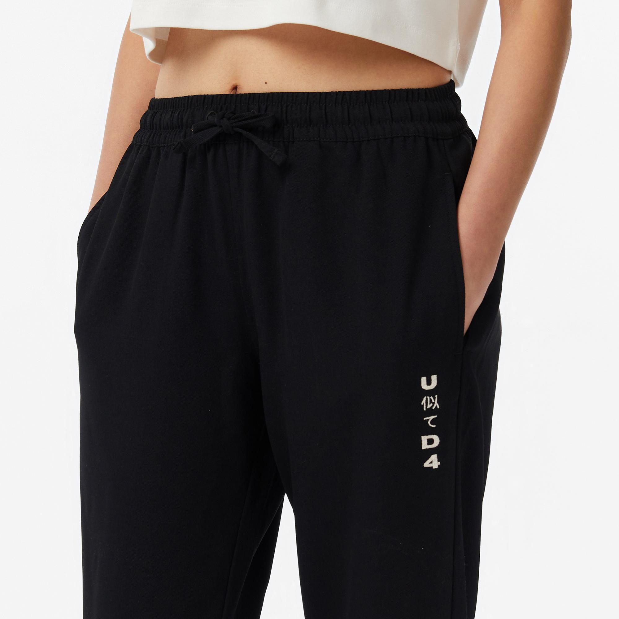 UNITED4 Regular Fit Kadın Siyah Eşofman Altı