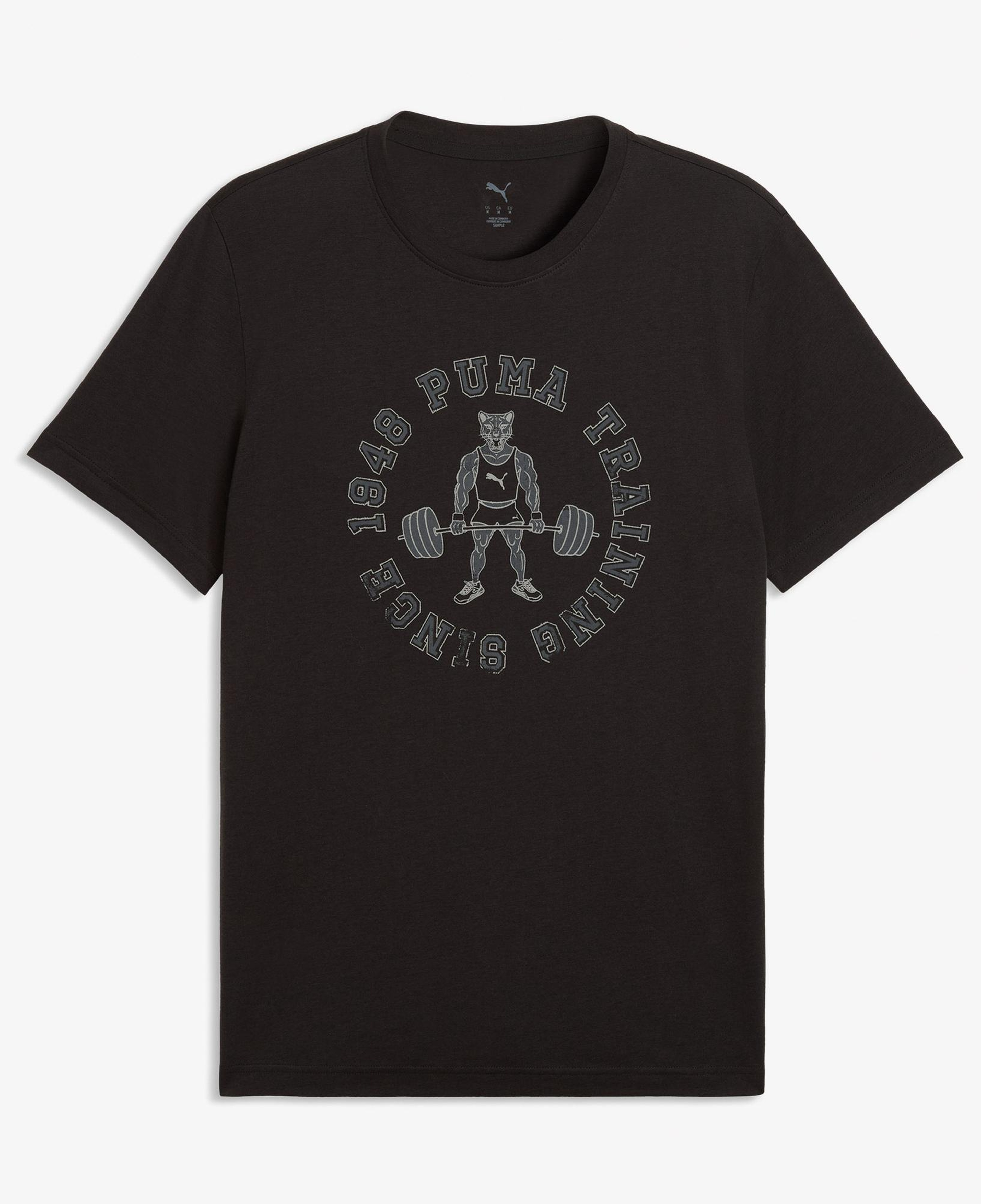 Puma Graphic 2 Erkek Siyah Antrenman T-Shirt