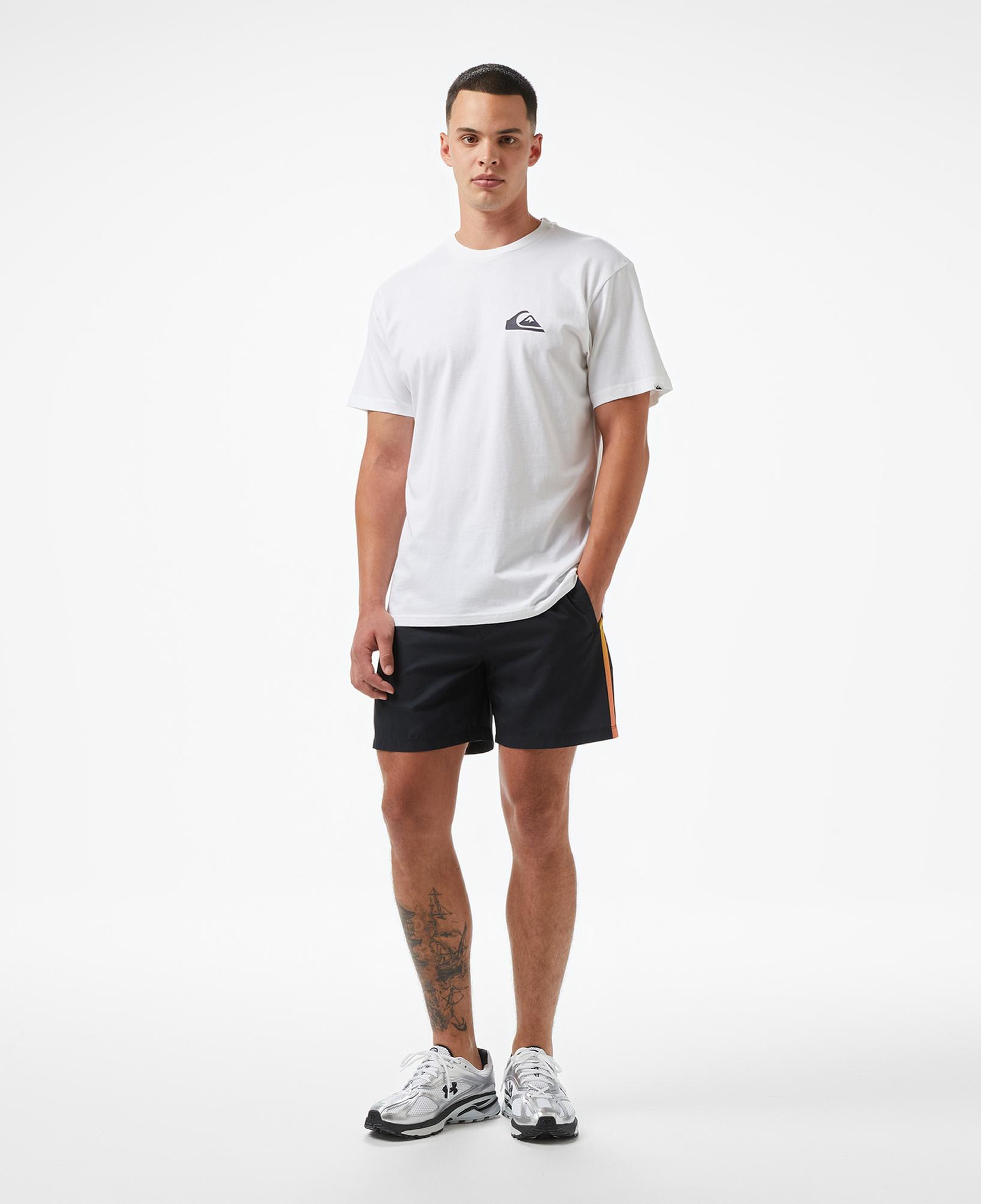 Quiksilver EV Mini Logo SS Erkek Beyaz T-Shirt