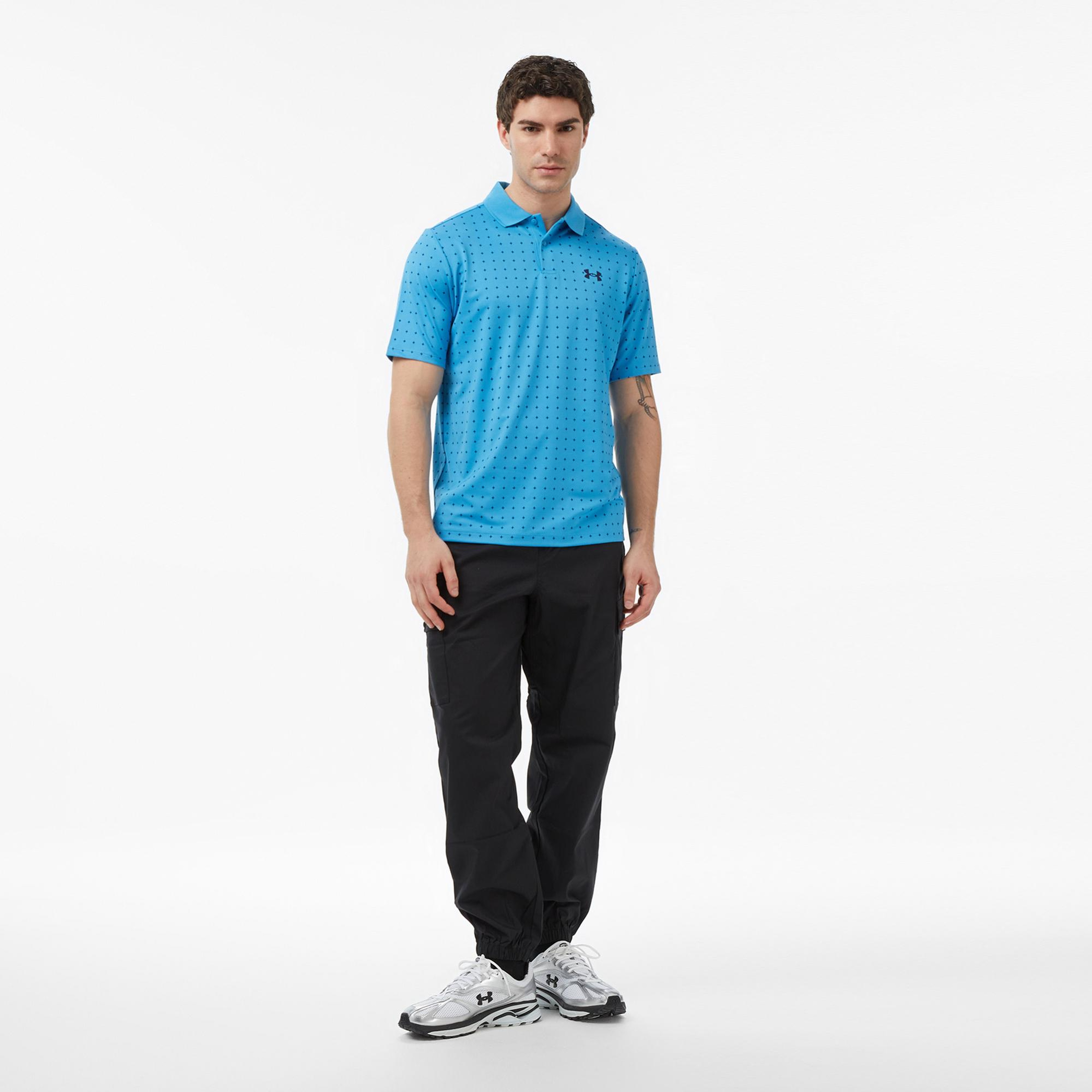 Under Armour Matchplay Printed Erkek Mavi Polo
