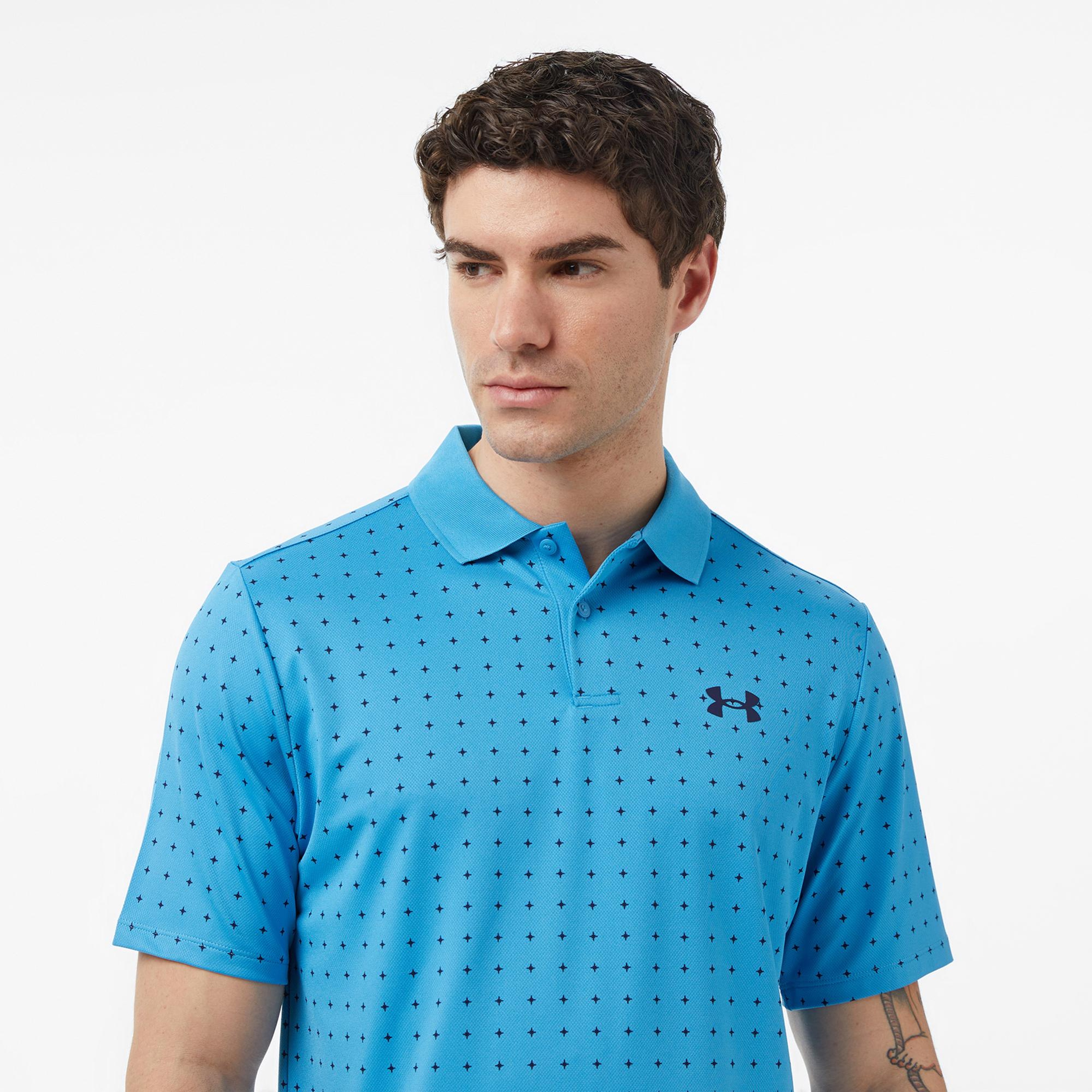 Under Armour Matchplay Printed Erkek Mavi Polo