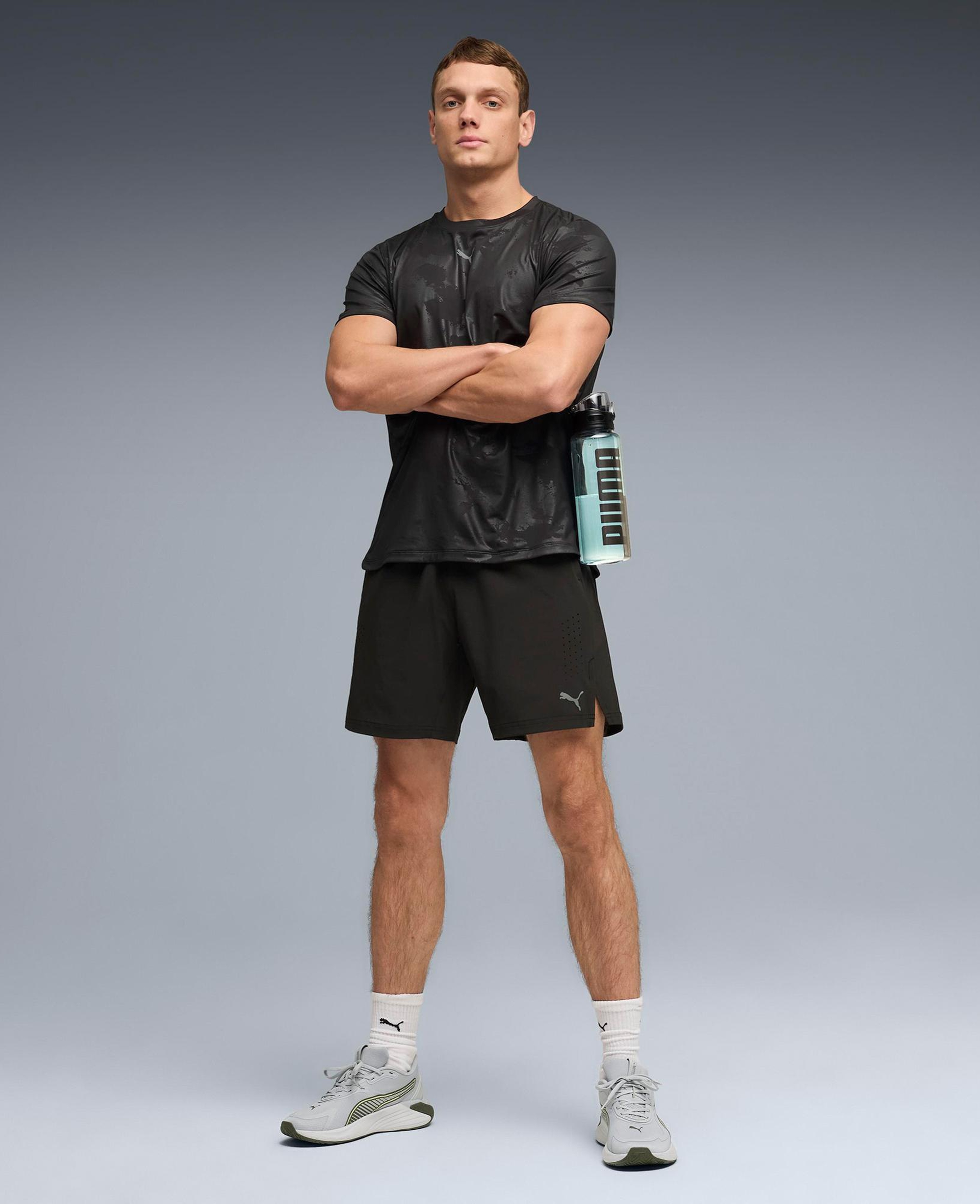 Puma Cloudspun Emboss Erkek Siyah Antrenman T-Shirt