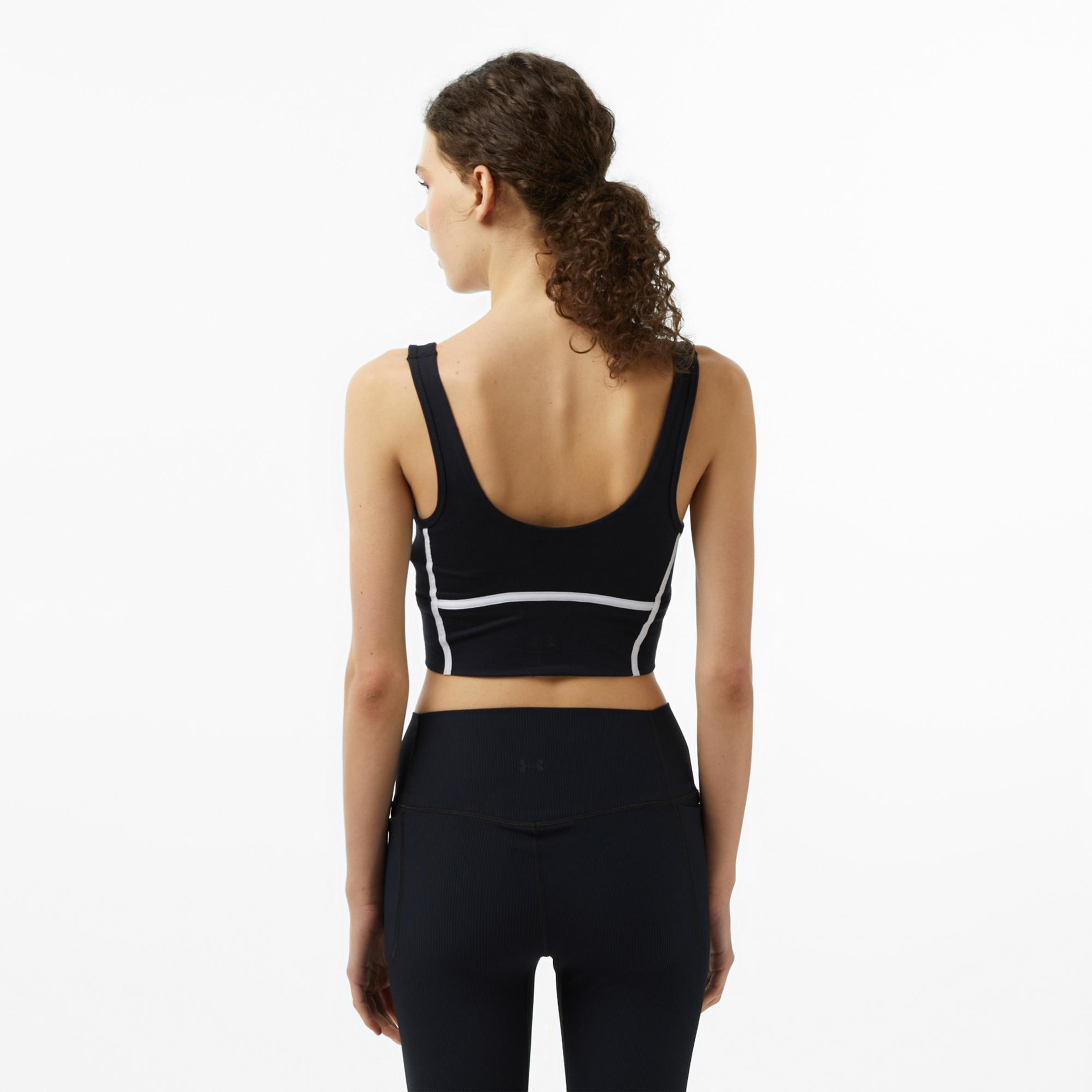 Under Armour Meridian Piped Crop Kadın Siyah Koşu Atlet