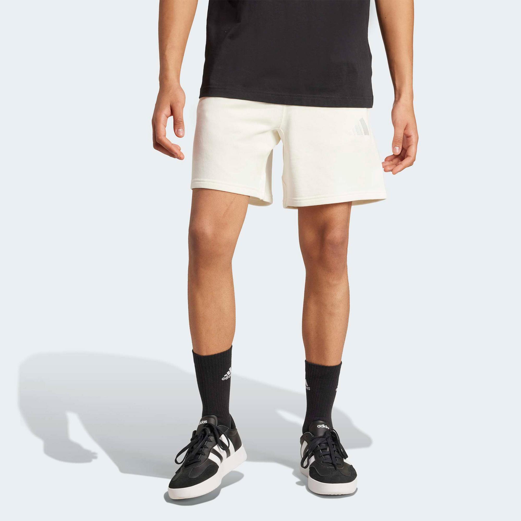adidas All Szn French Terry Erkek Beyaz Antrenman Şortu