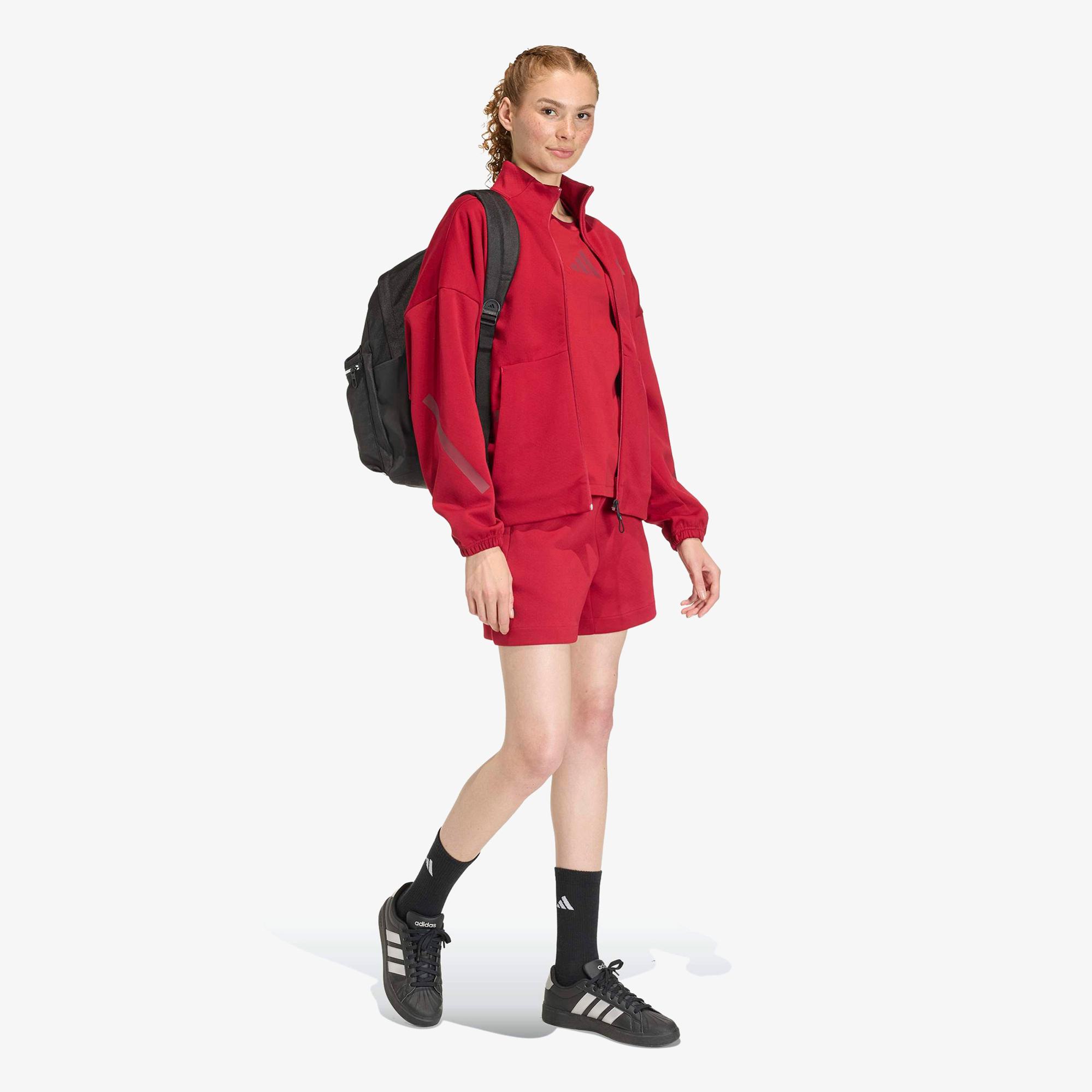 adidas Z.N.E. Kadın Bordo Antrenman T-Shirt