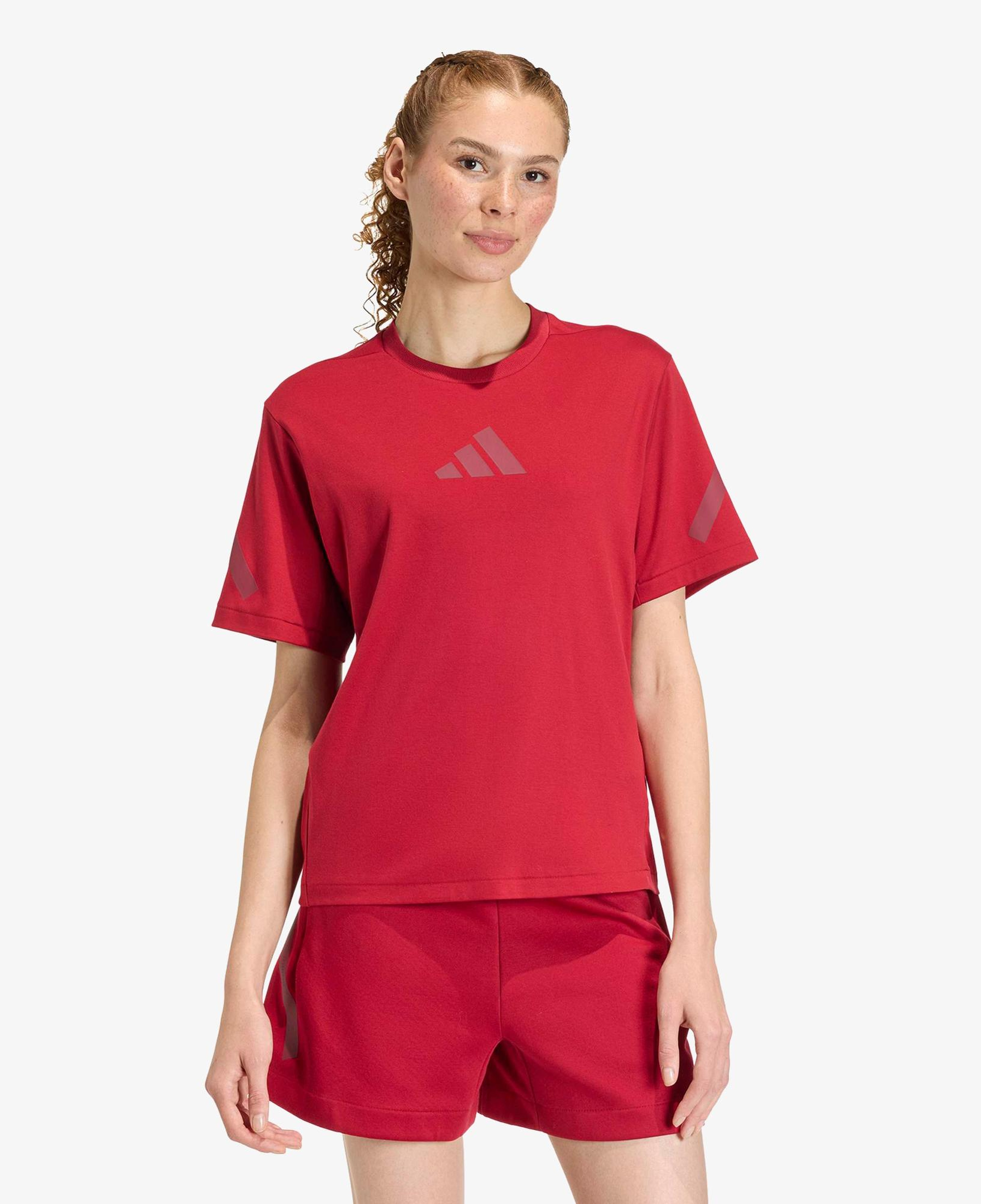 adidas Z.N.E. Kadın Bordo Antrenman T-Shirt