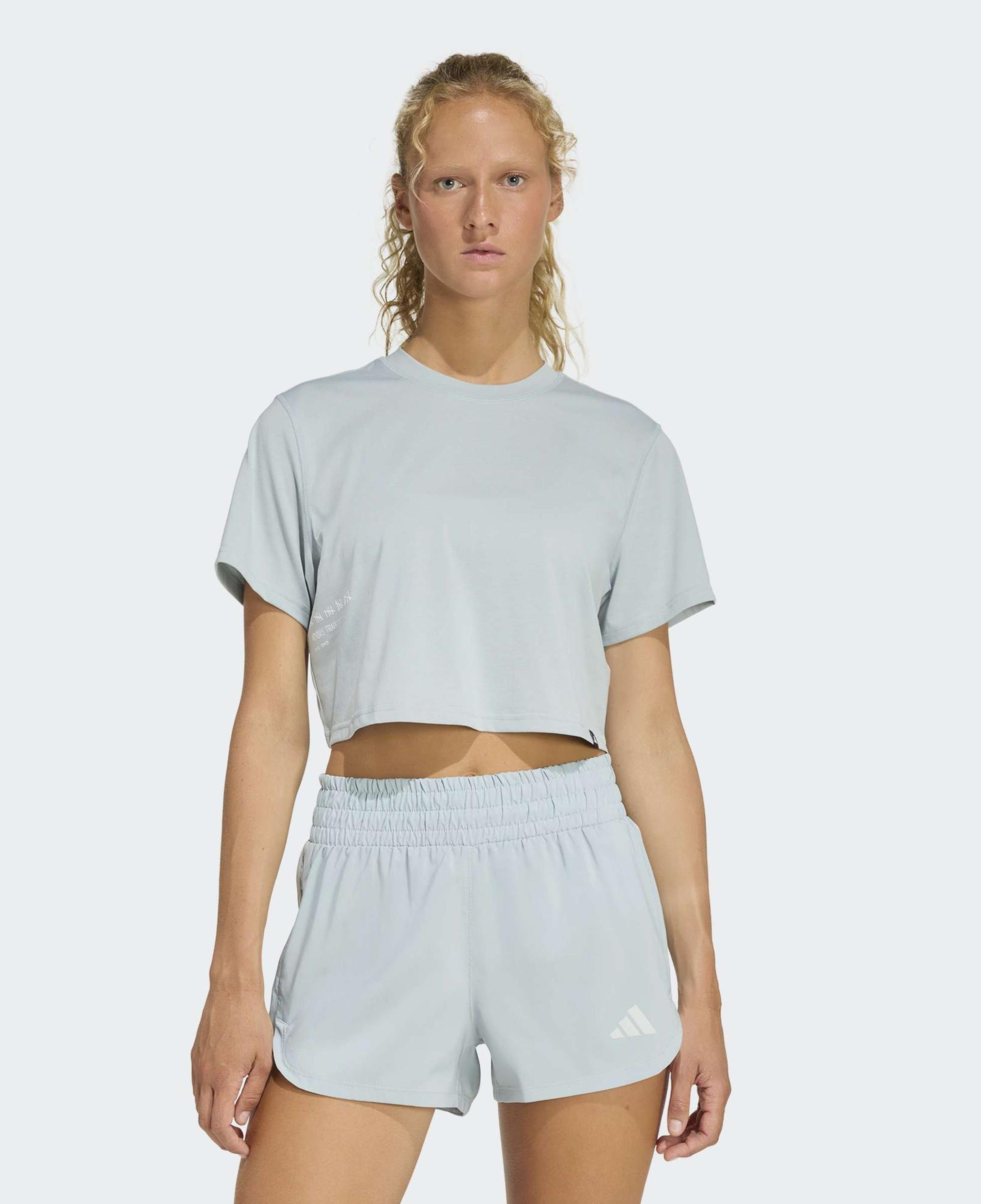 adidas Climacool Power Training Grafik Kadın Yeşil Antrenman T-Shirt