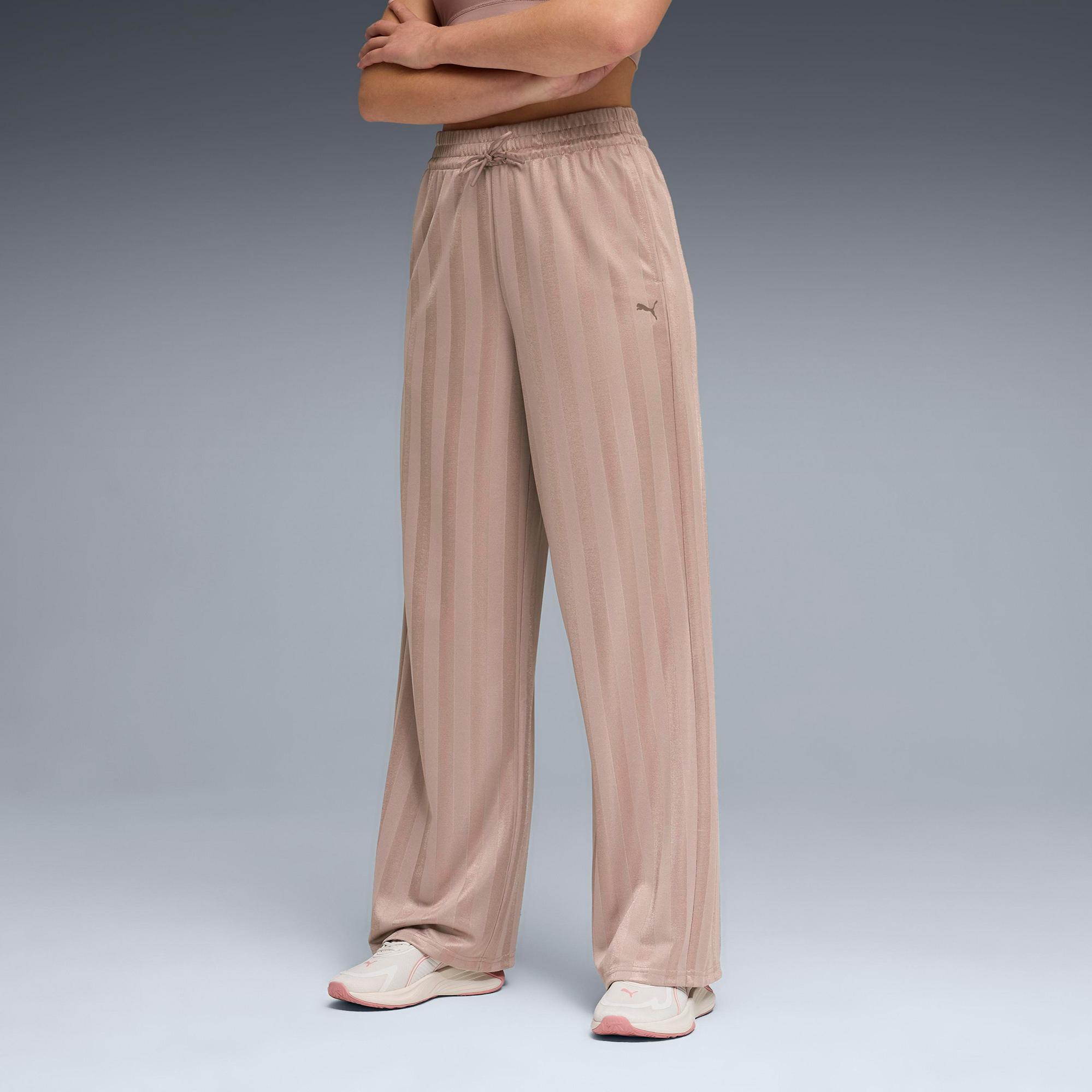 Puma P League Wide Leg Kadın Krem Antrenman Eşofman Altı