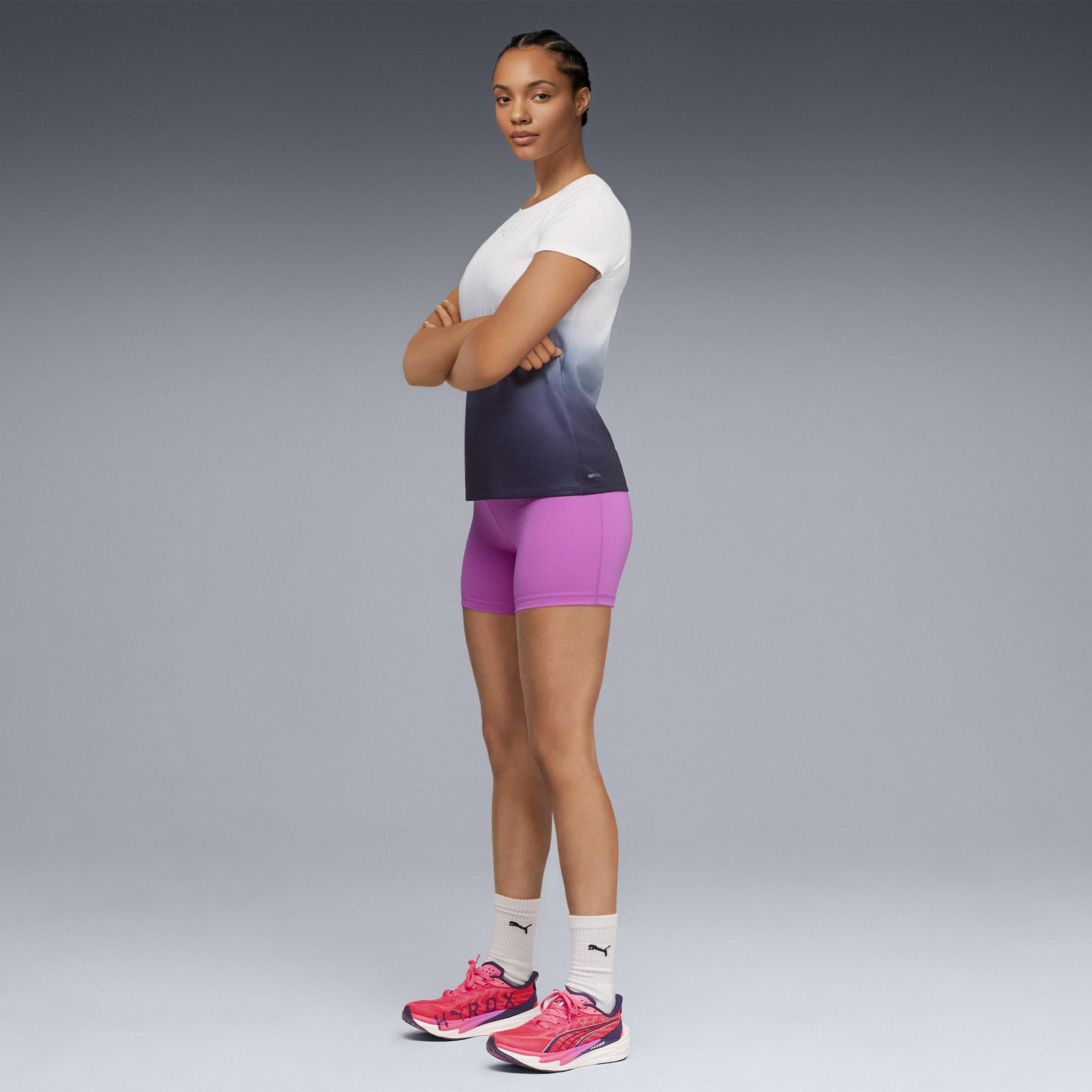 Puma x Hyrox Poly Graphic Kadın Beyaz Antrenman T-Shirt