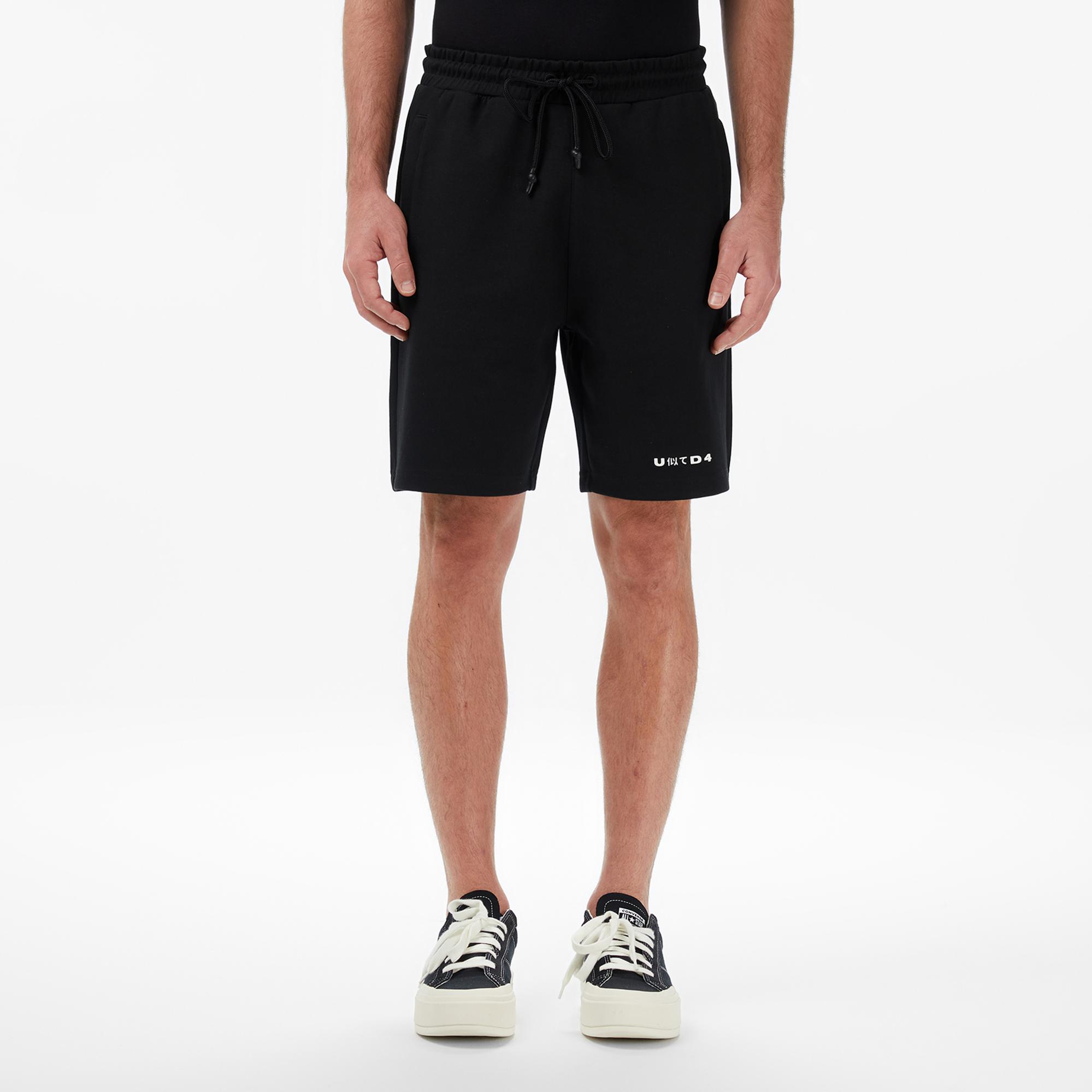 UNITED4 Regular Fit Erkek Siyah Şort