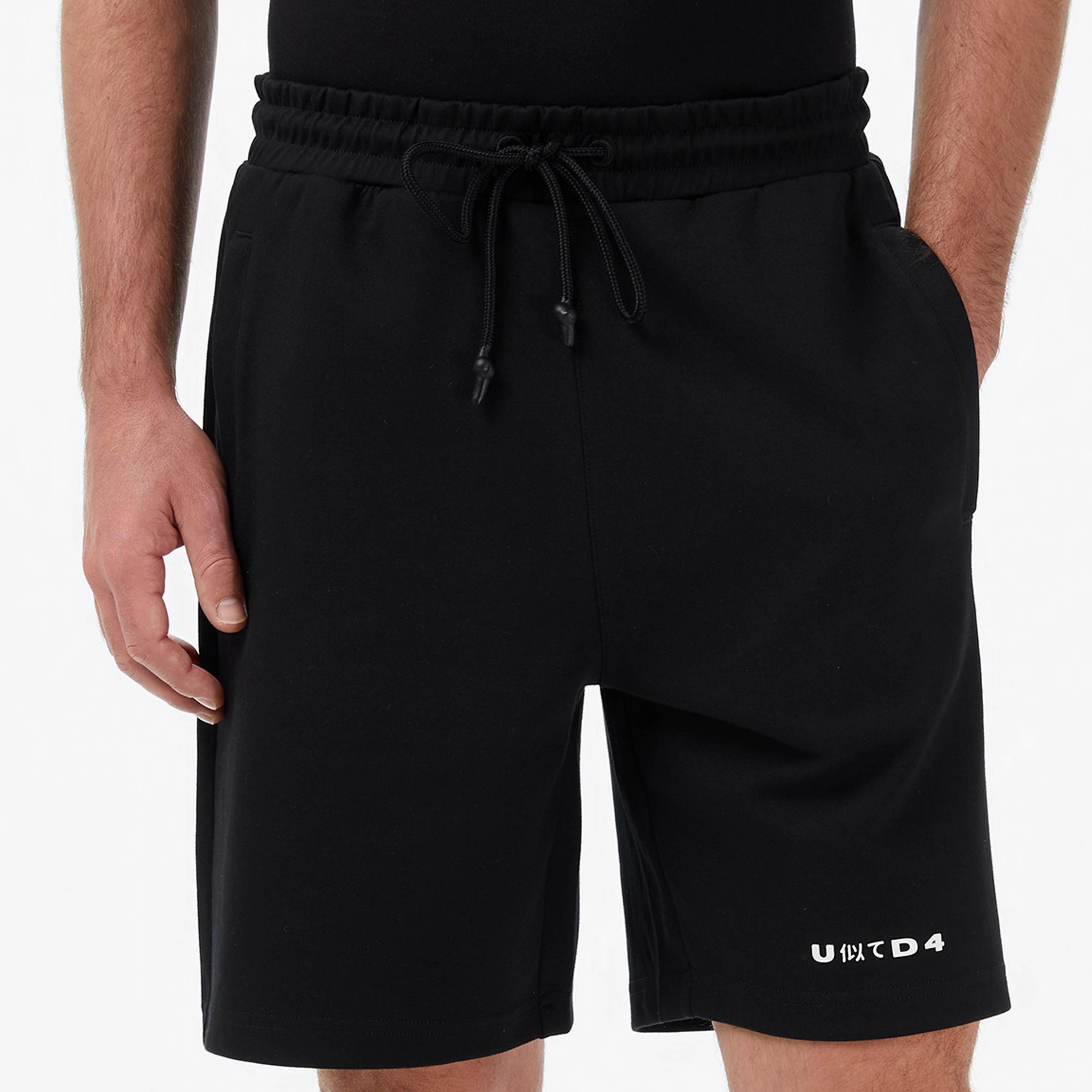 UNITED4 Regular Fit Erkek Siyah Şort