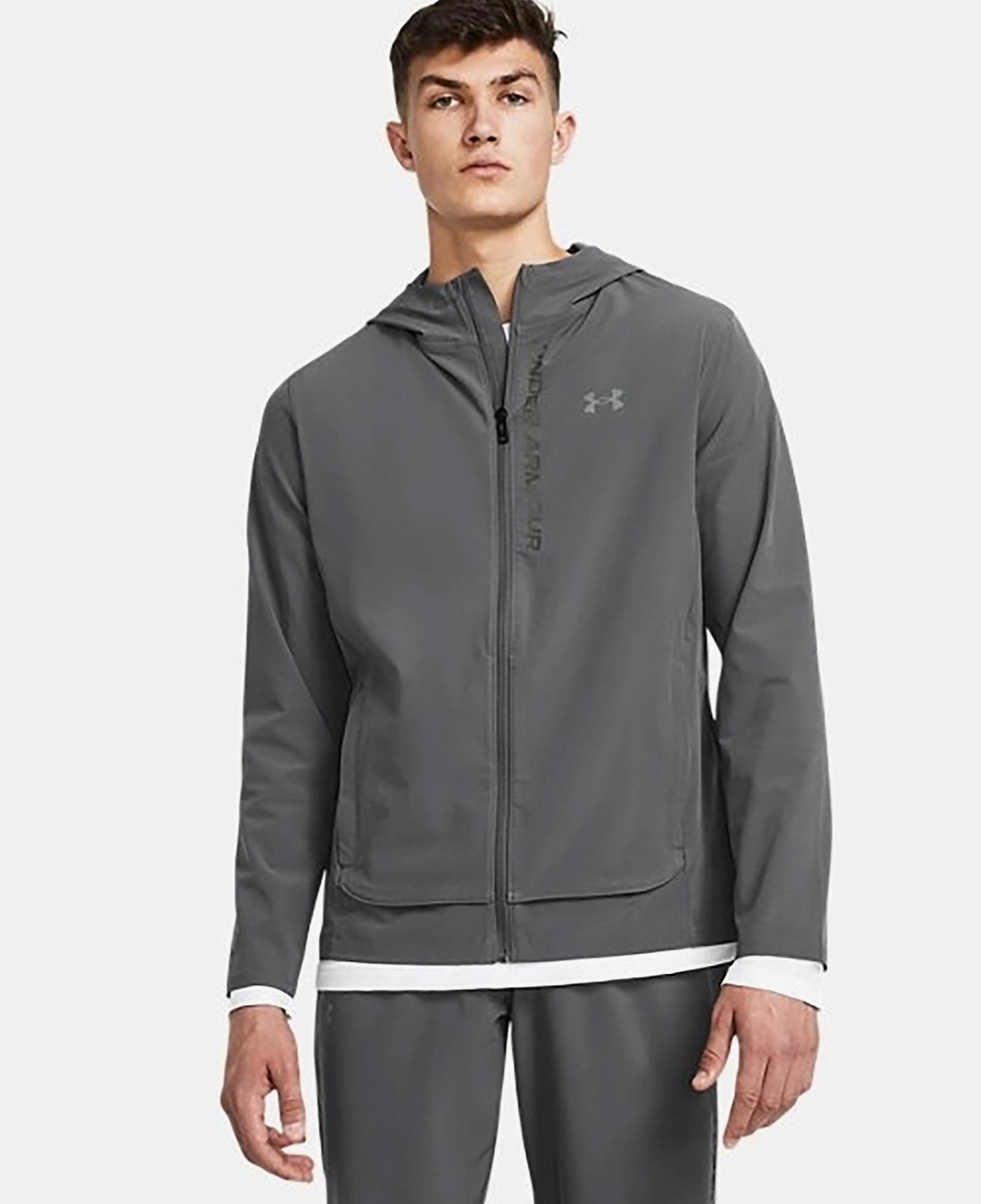 Under Armour Outrun The Erkek Gri Koşu Ceketi