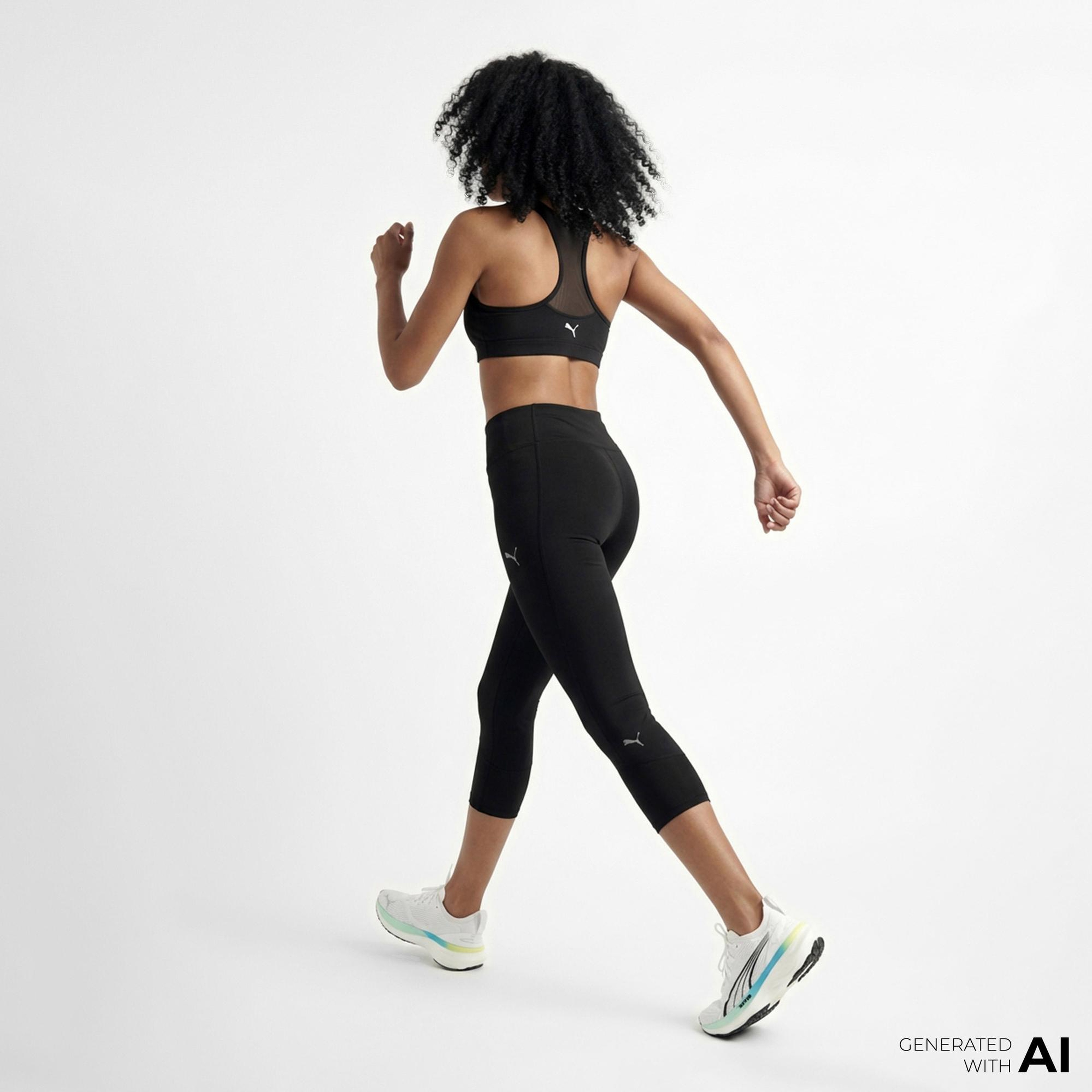 Puma Run Favorite 3/4 Kadın Siyah Koşu Taytı