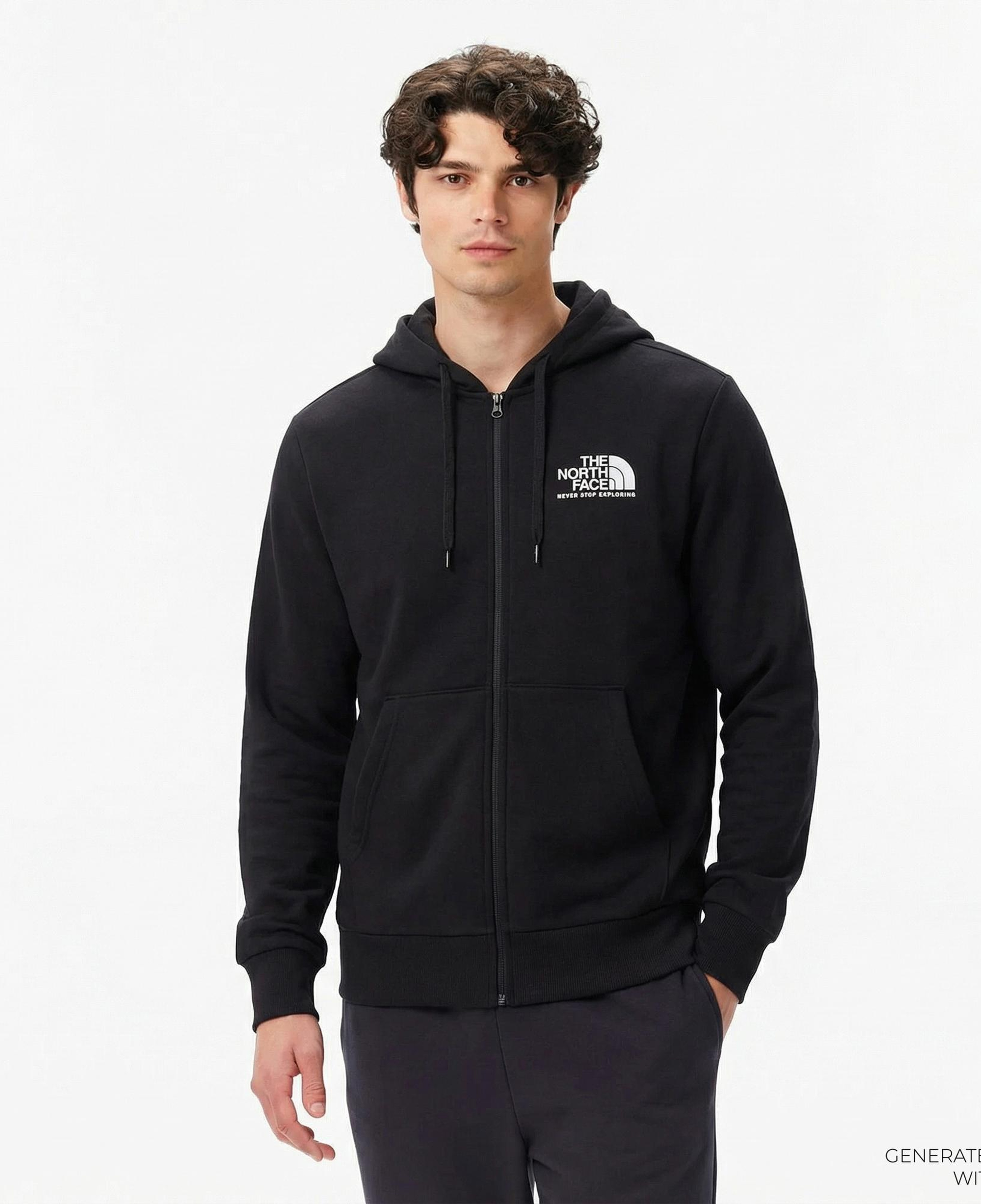 The North Face Blanca Peak Full Zip Erkek Siyah Polar