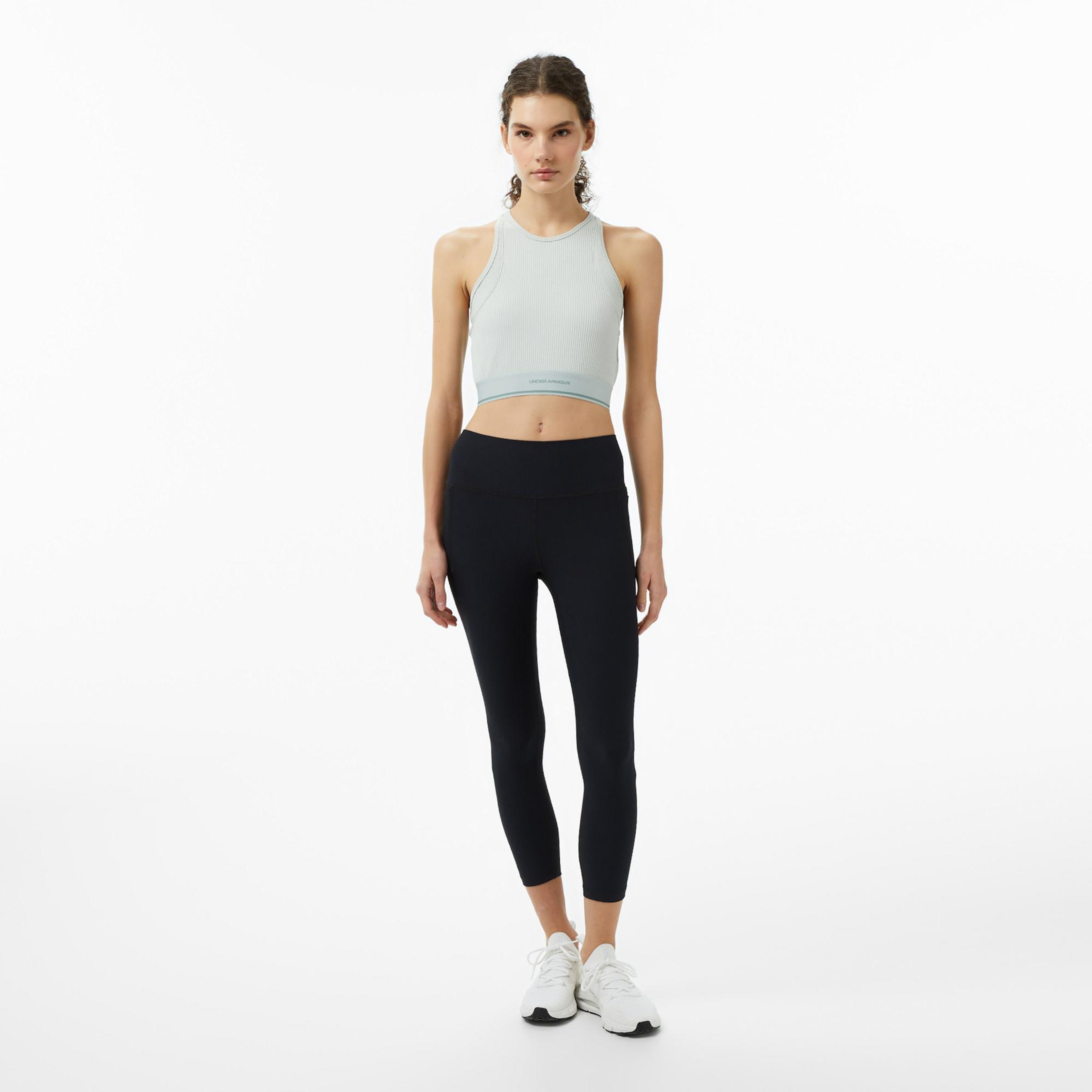 Under Armour Meridian Rib Antrenman Branded Kadın Yeşil Koşu Atlet