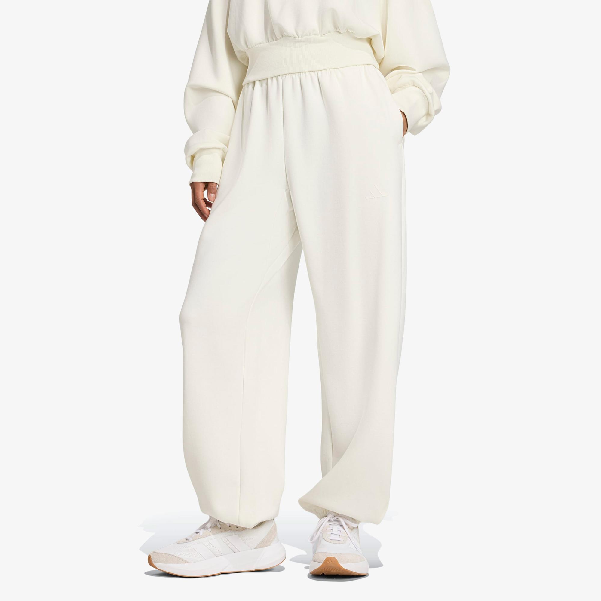 adidas Soft Lux Loose Kadın Beyaz Antrenman Eşofman Altı