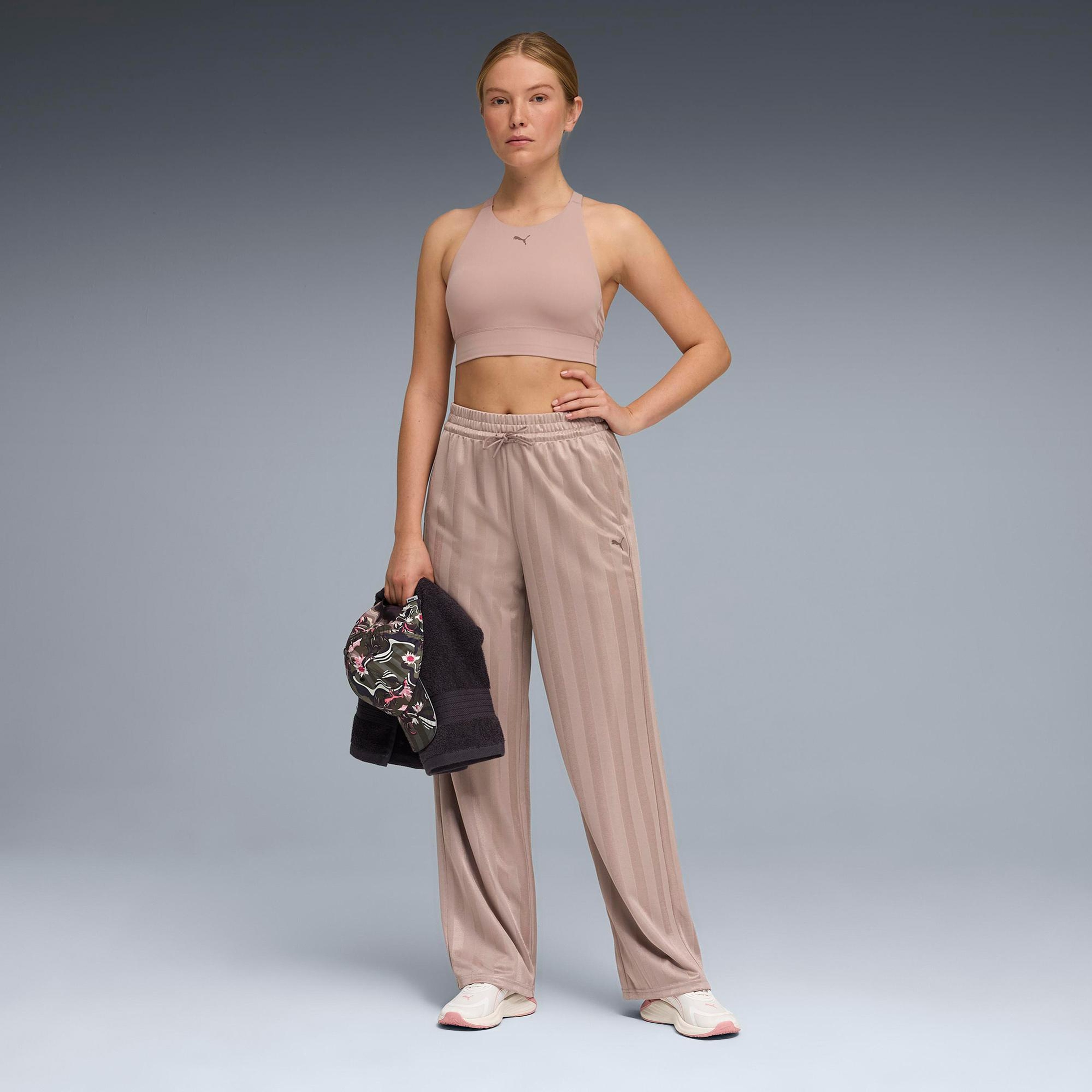 Puma P League Wide Leg Kadın Krem Antrenman Eşofman Altı