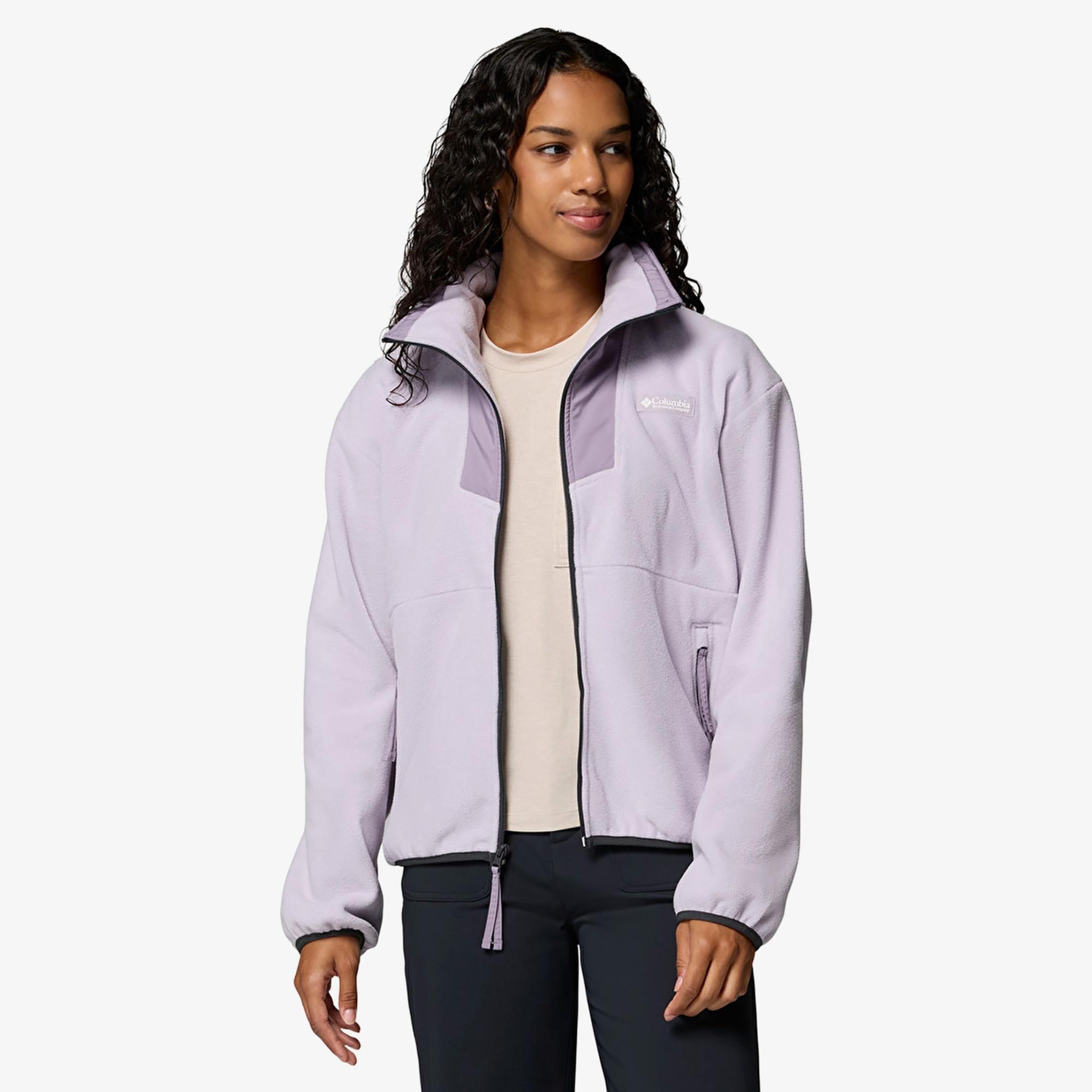 Columbia Sequoia Grove Full Zip Fleece Kadın Mor Outdoor Sweatshirt