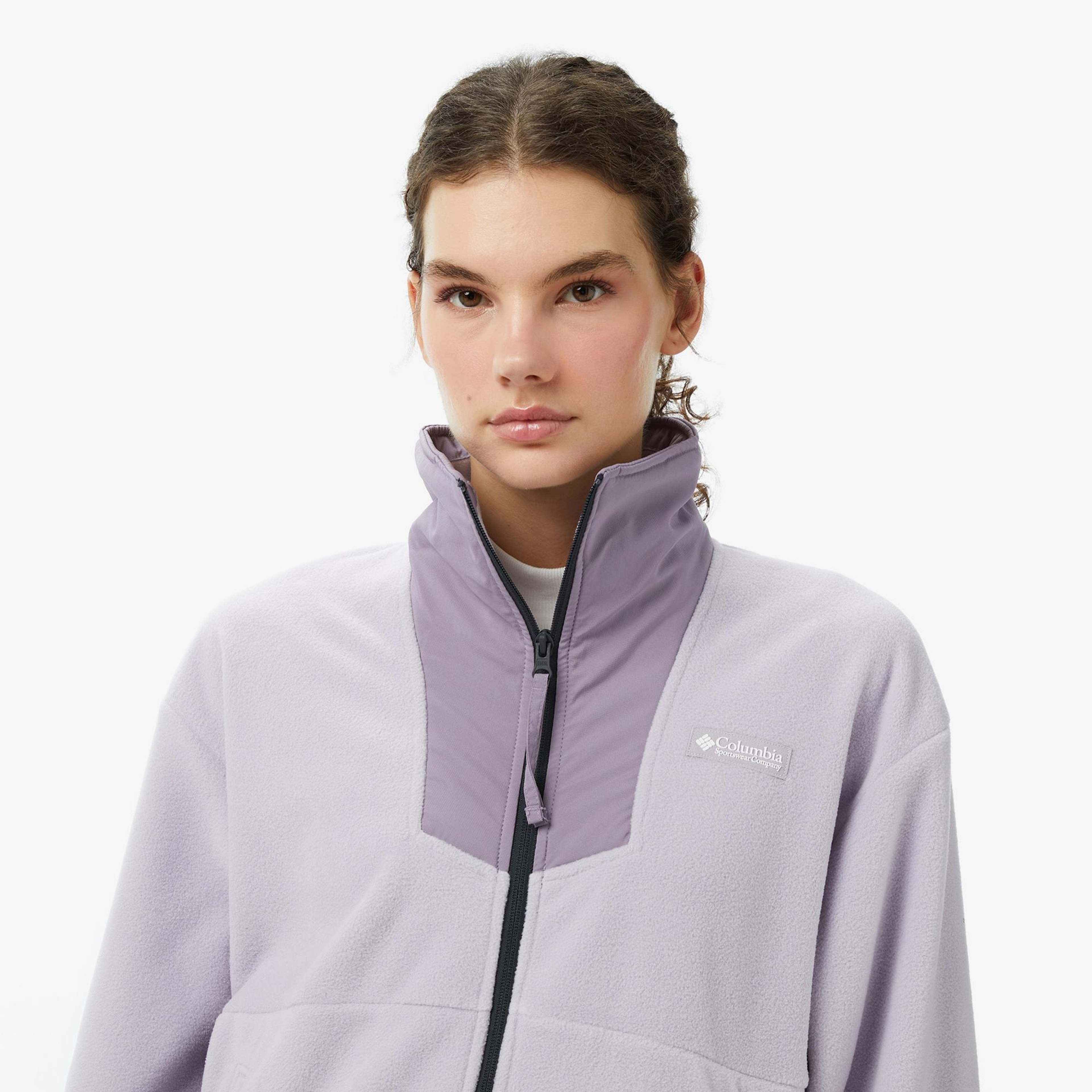 Columbia Sequoia Grove Full Zip Fleece Kadın Mor Outdoor Sweatshirt