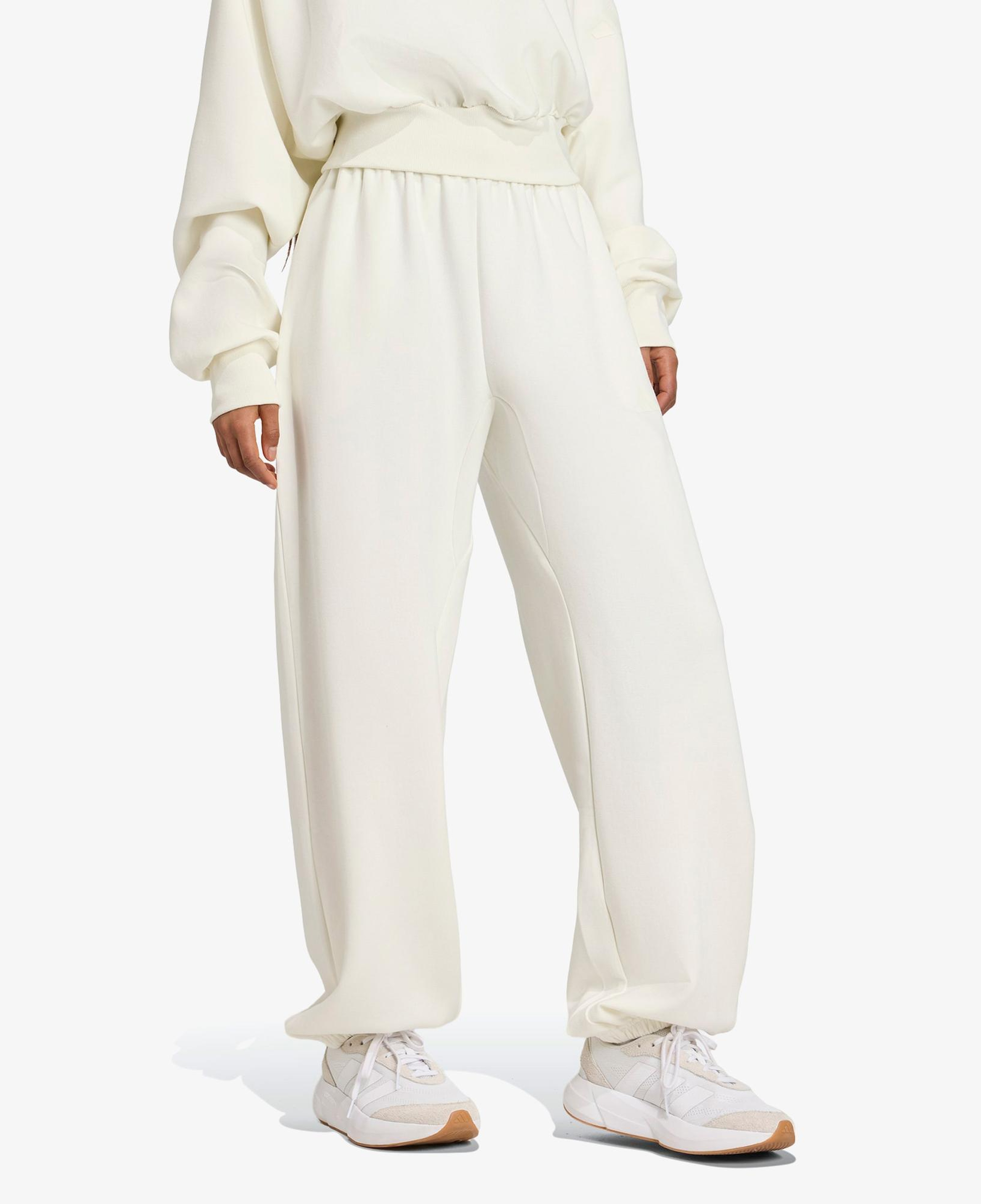 adidas Soft Lux Loose Kadın Beyaz Antrenman Eşofman Altı