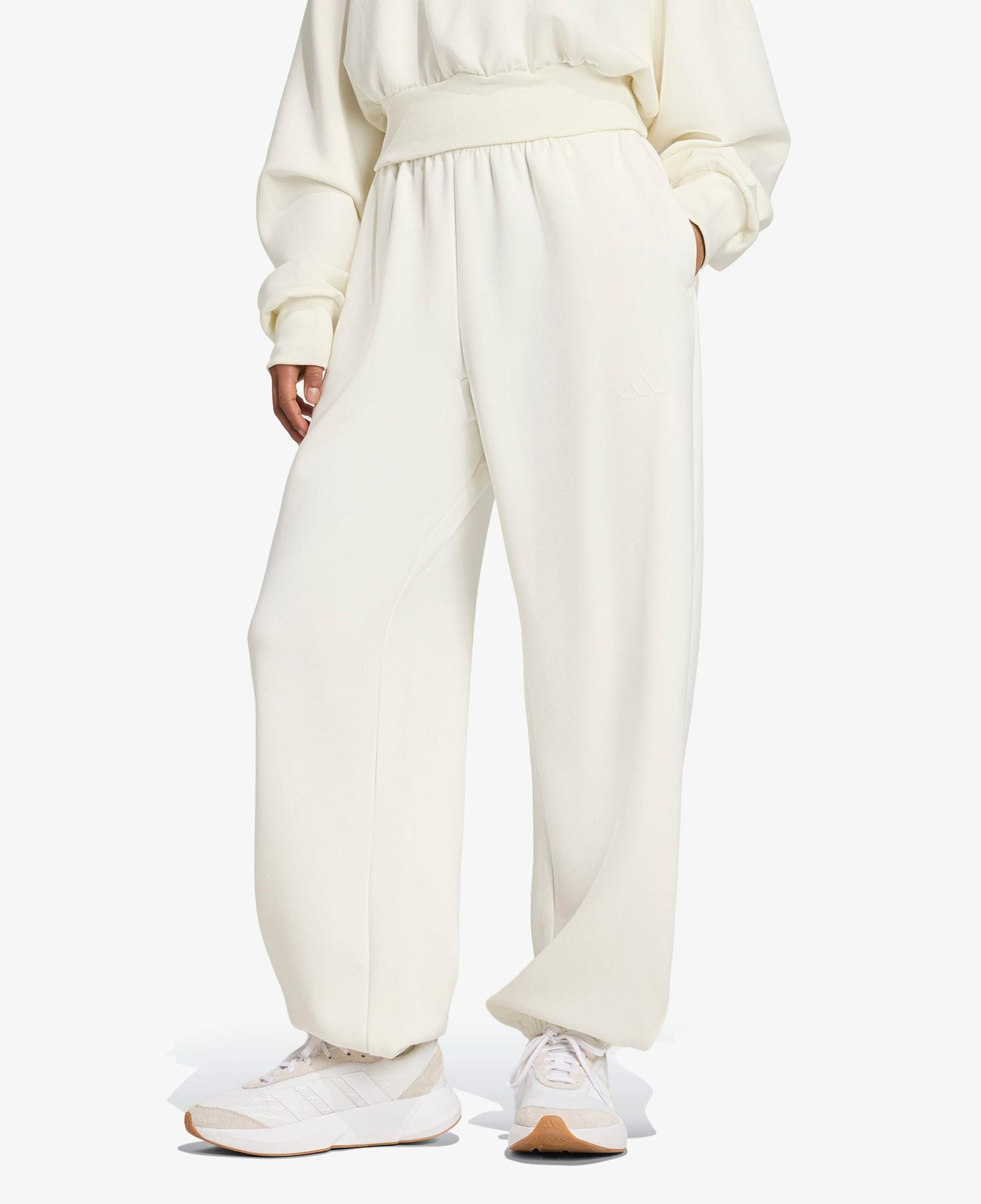 adidas Soft Lux Loose Kadın Beyaz Antrenman Eşofman Altı